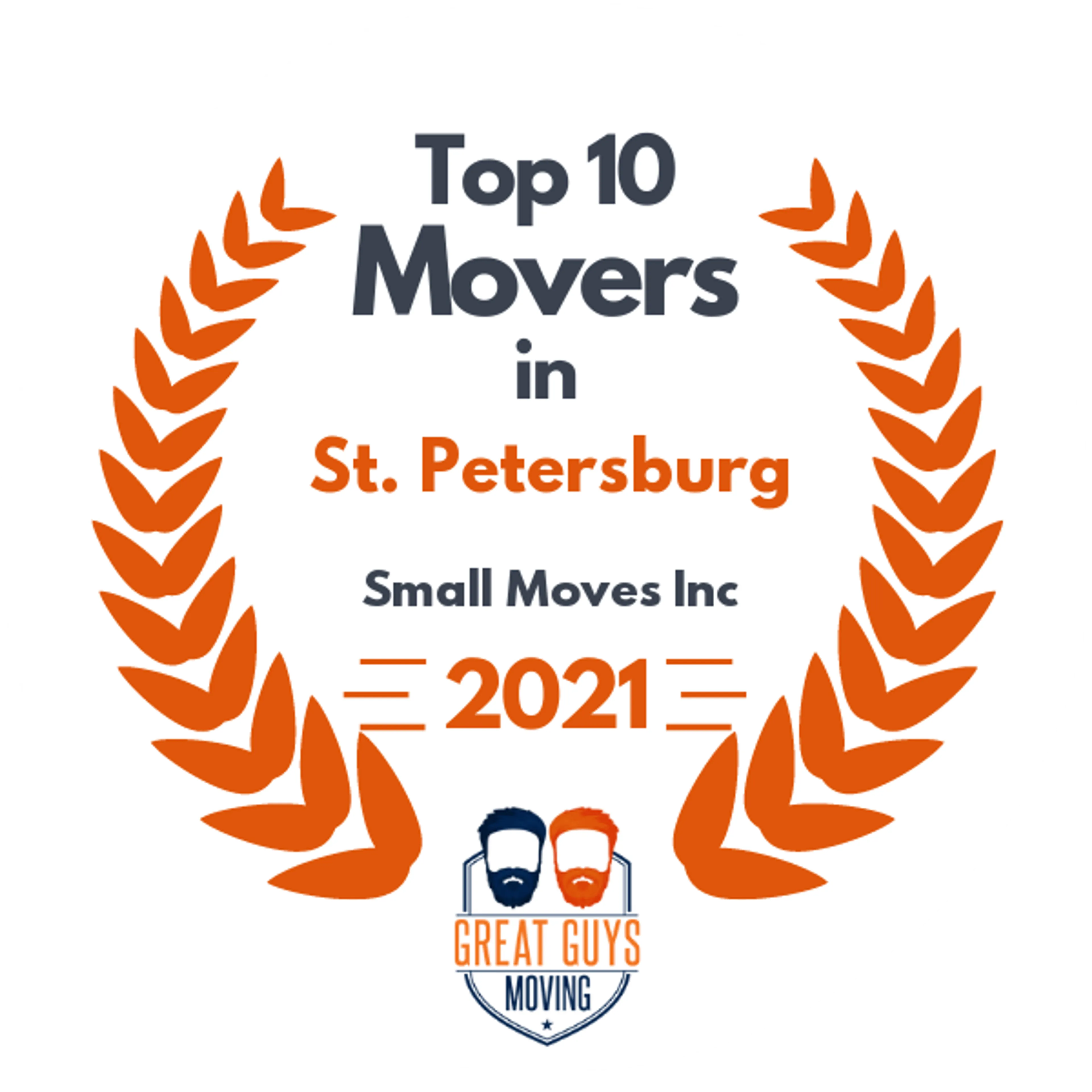 Top 10 Movers in St. Petersburg, FL 2021 award
