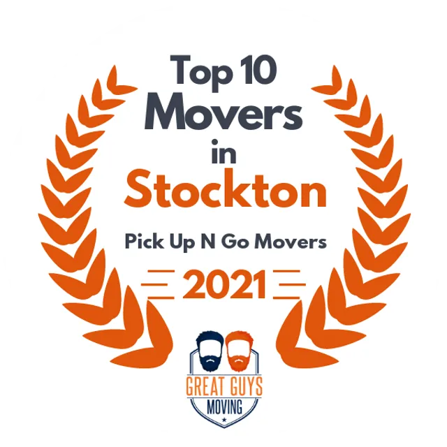 Top 10 Movers in Stockton, CA 2021 award