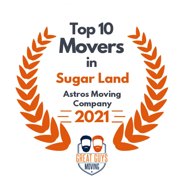 Top 10 Movers in Houston, TX 2021 award