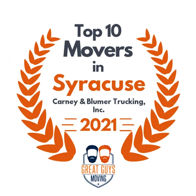 Top 10 Movers in Syracuse, NY 2021 award