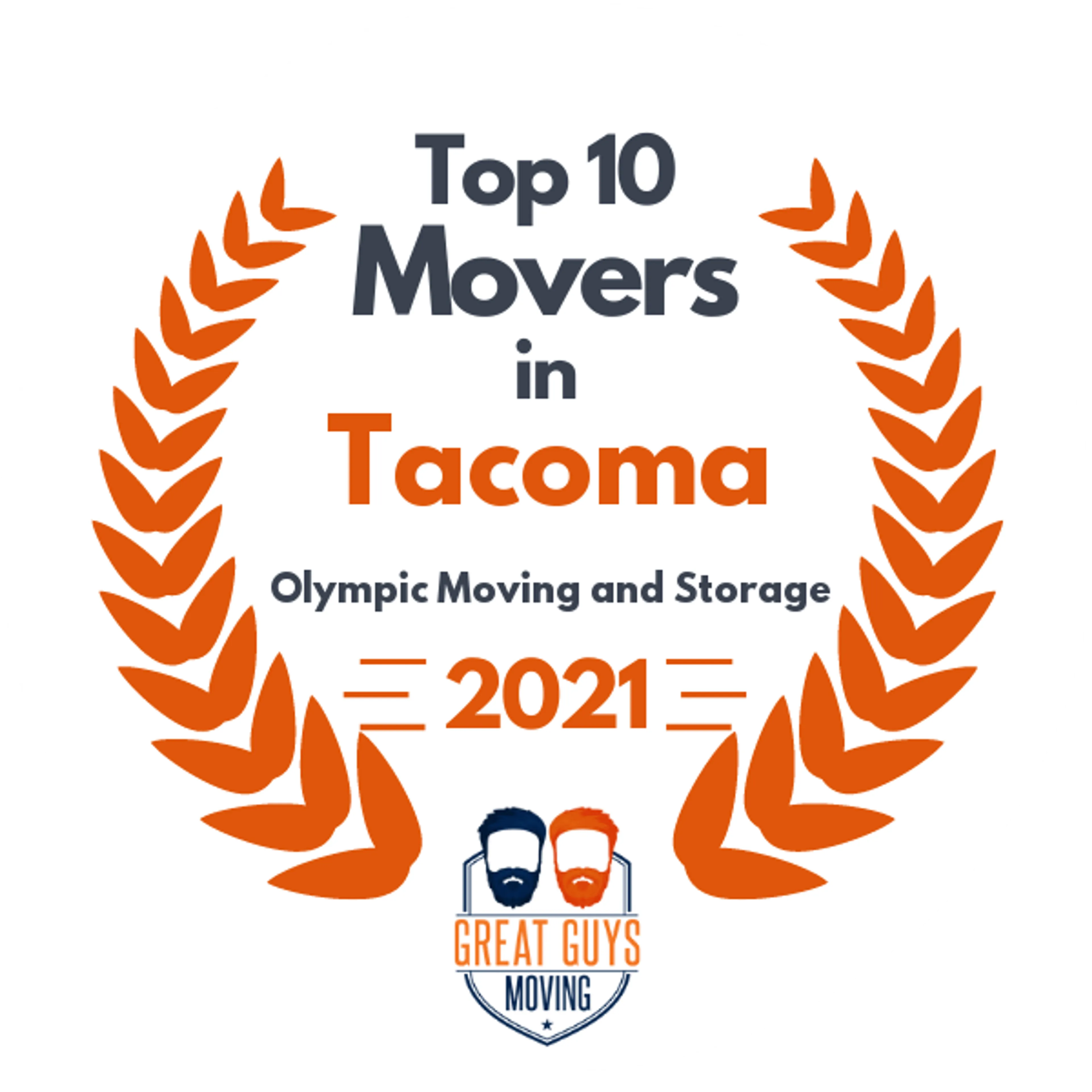 Top 10 Movers in Tacoma, WA 2021 award