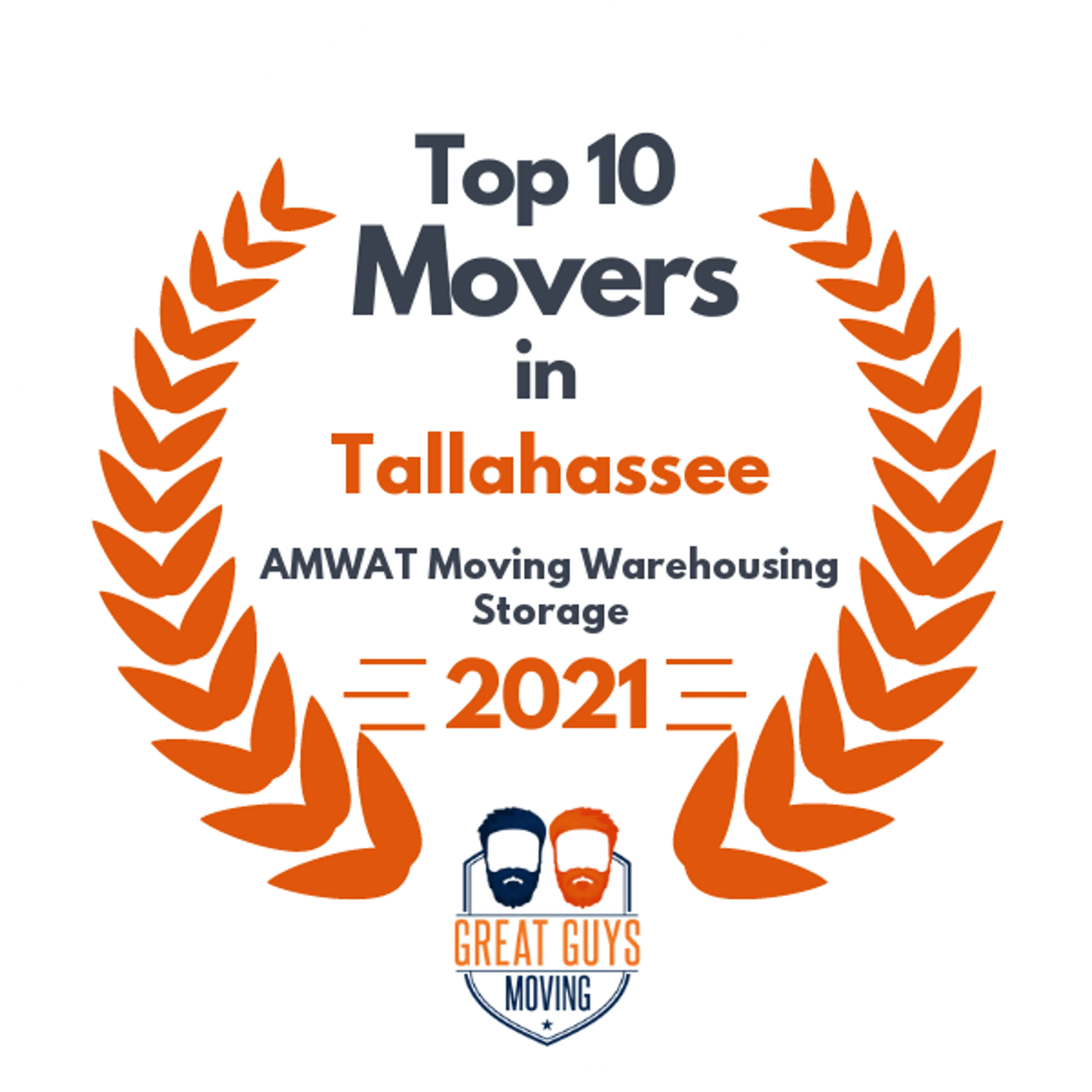Top 10 Movers in Tallahassee, FL 2021 award