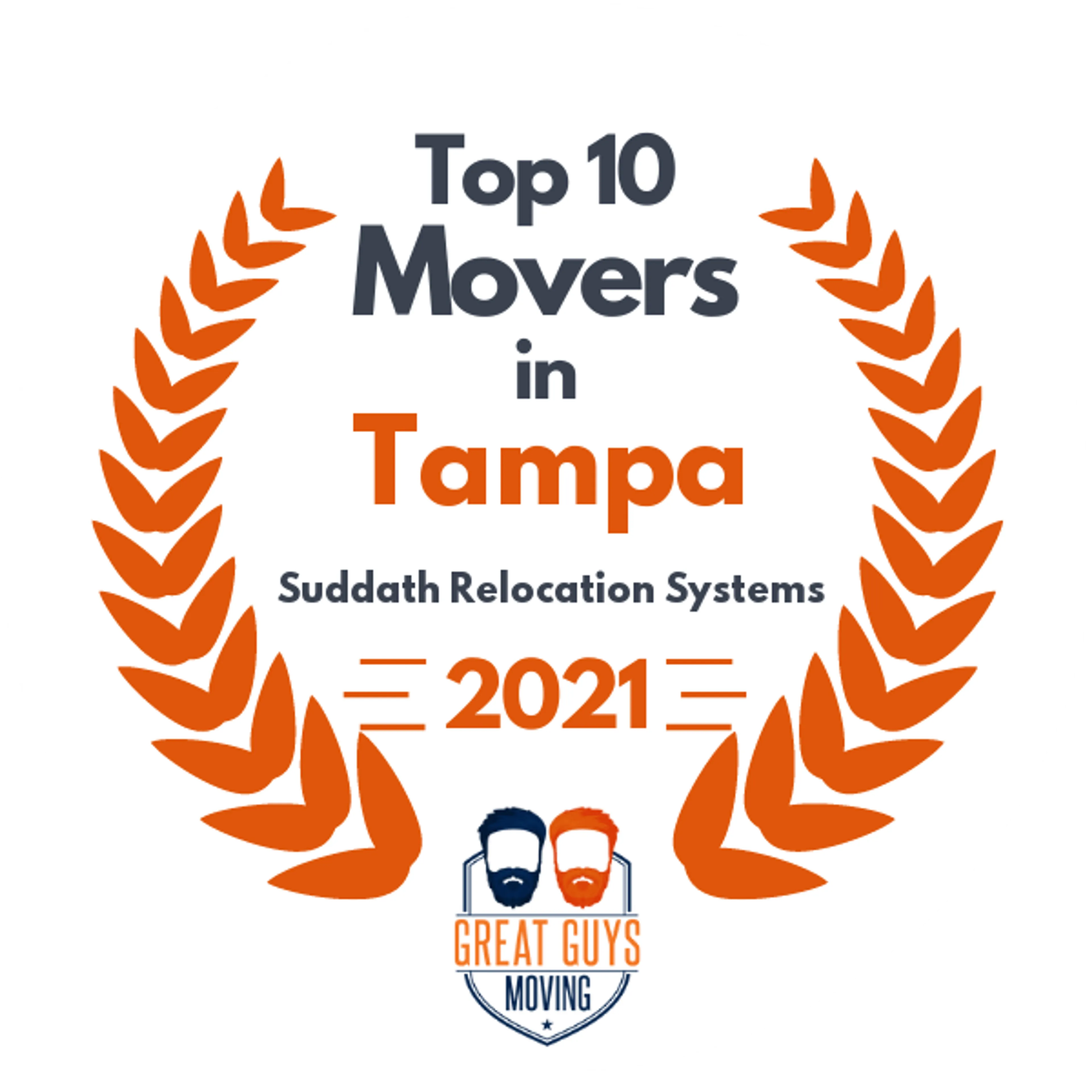 Top 10 Movers in Tampa, FL 2021 award
