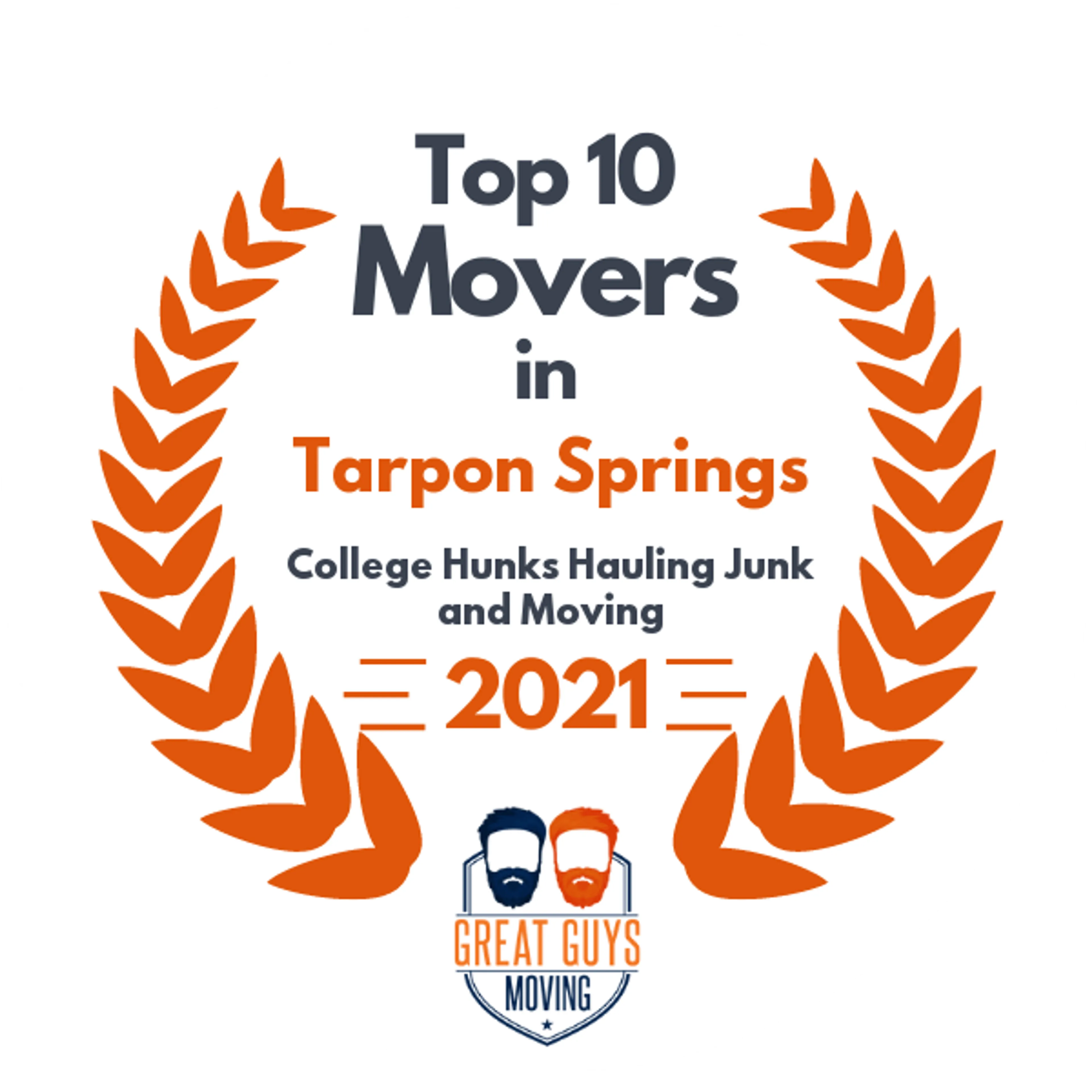 Top 10 Movers in Temple Terrace, FL 2021 award