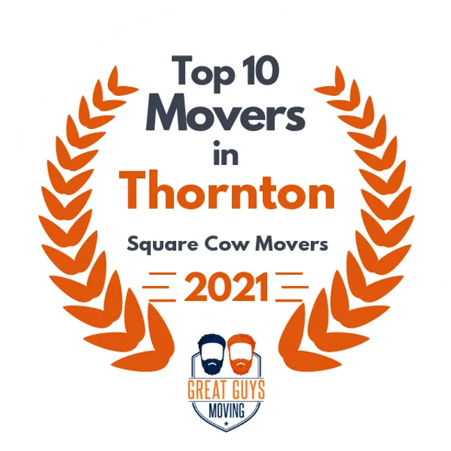 Top 10 Movers in Thornton, CO 2021 award