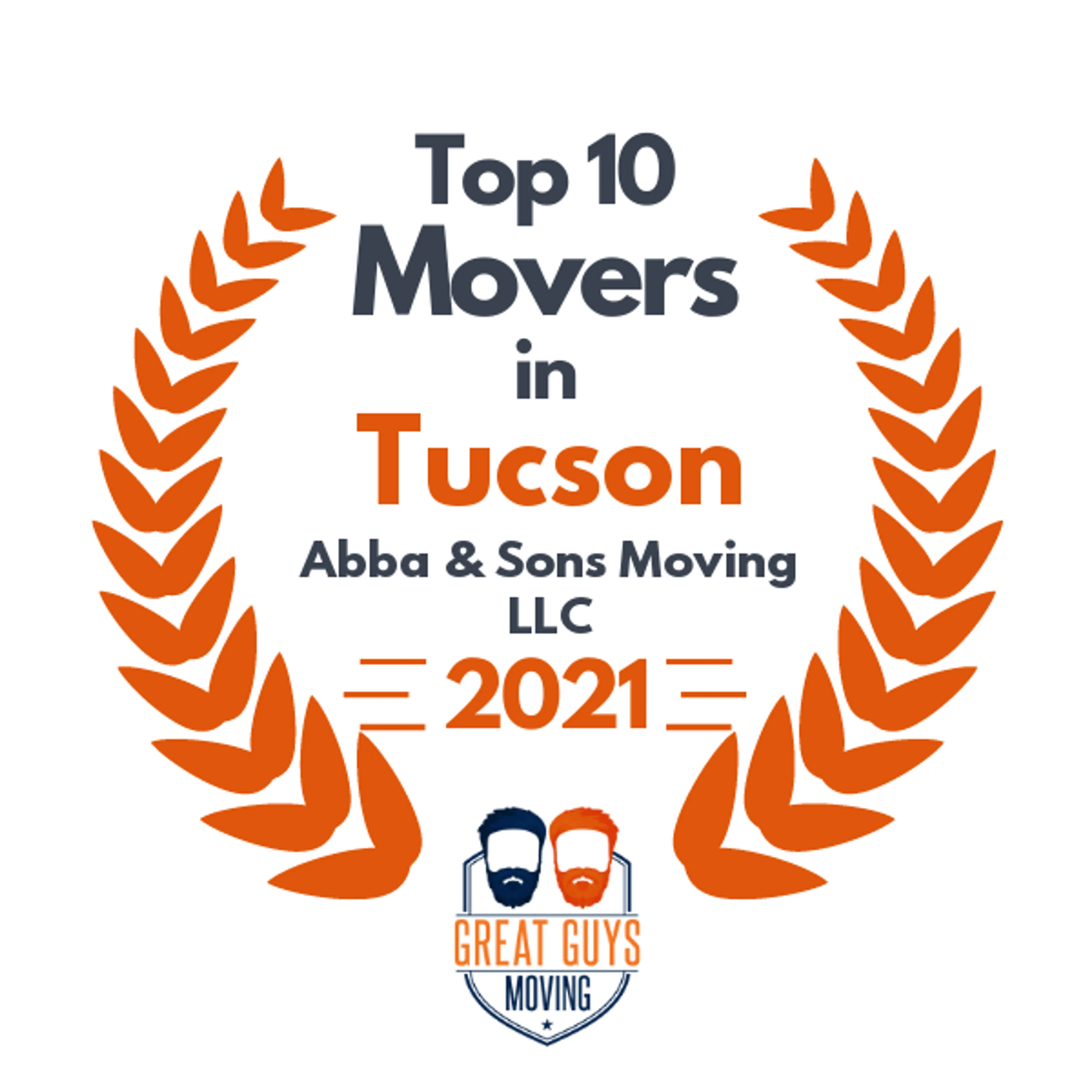 Top 10 Movers in Tucson, AZ 2021 award