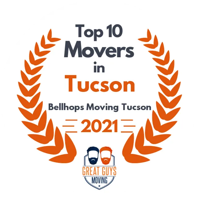 Top 10 Movers in Tucson, AZ 2021 award