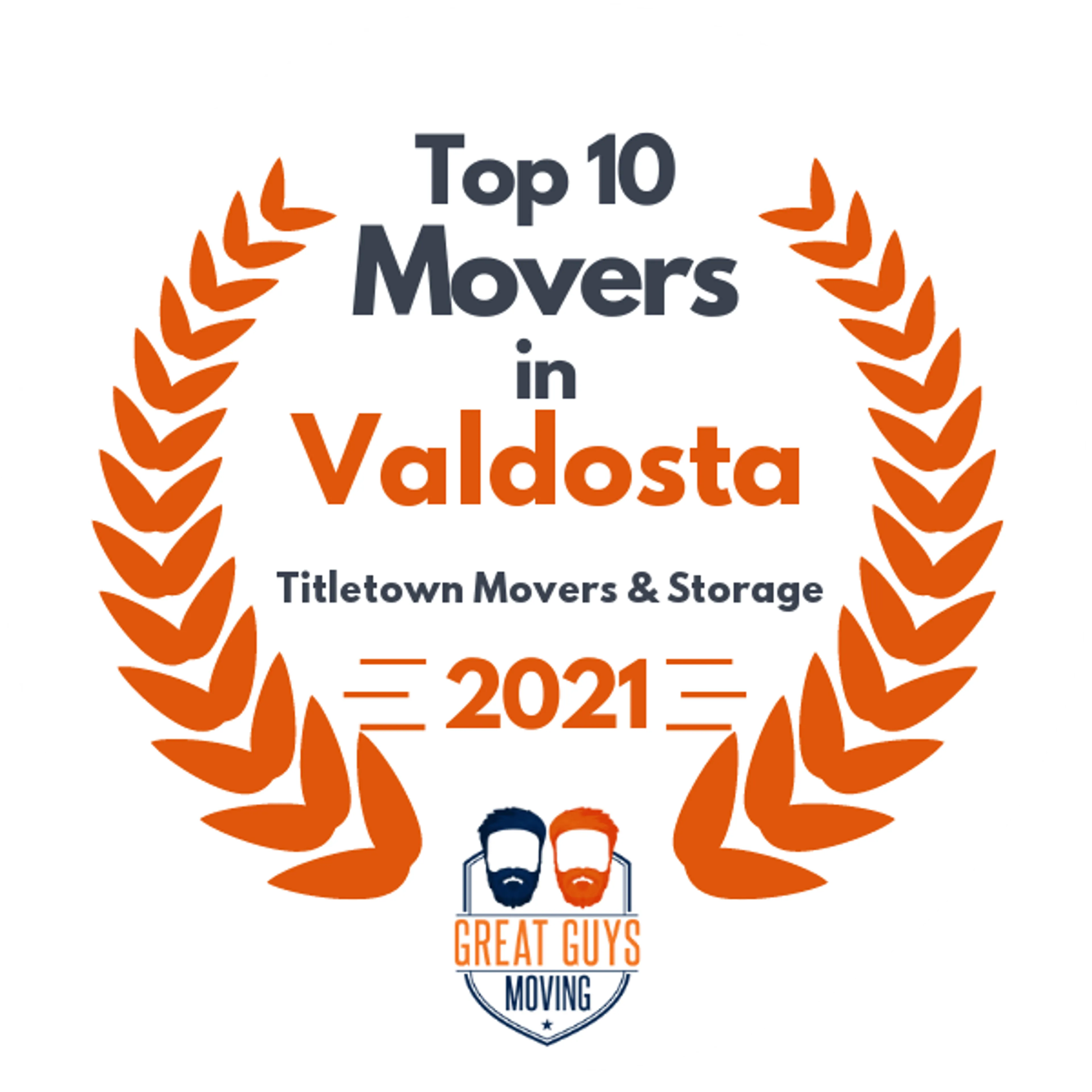 Top 10 Movers in Valdosta, GA 2021 award