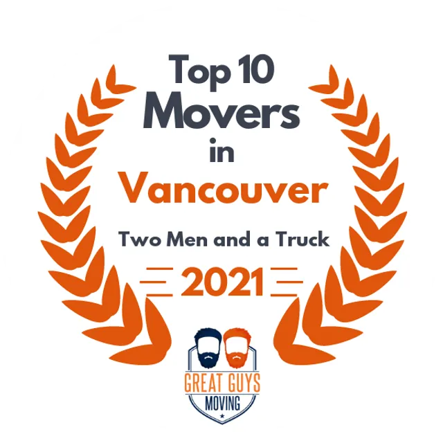 Top 10 Movers in Vancouver, WA 2021 award