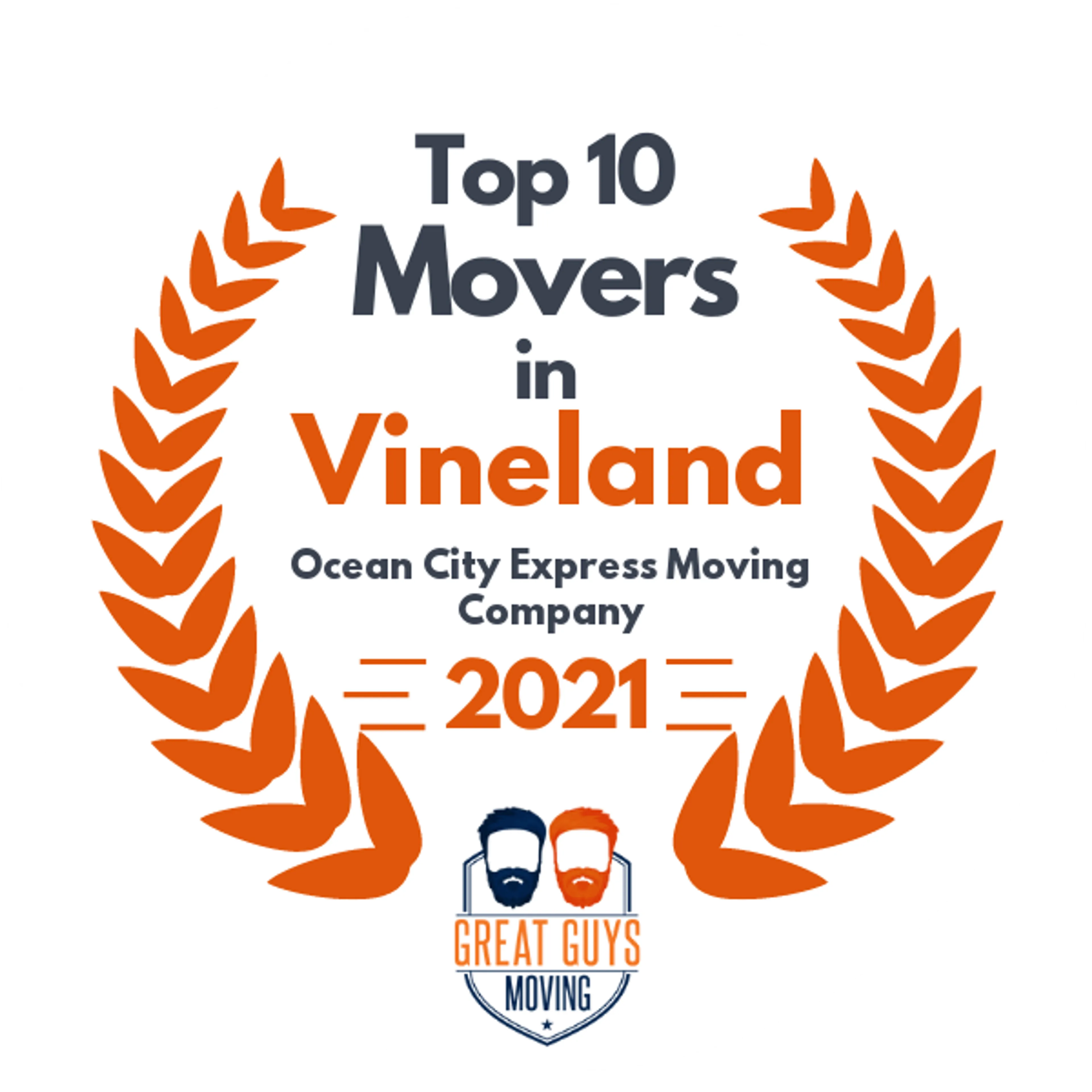 Top 10 Movers in Vineland, NJ 2021 award
