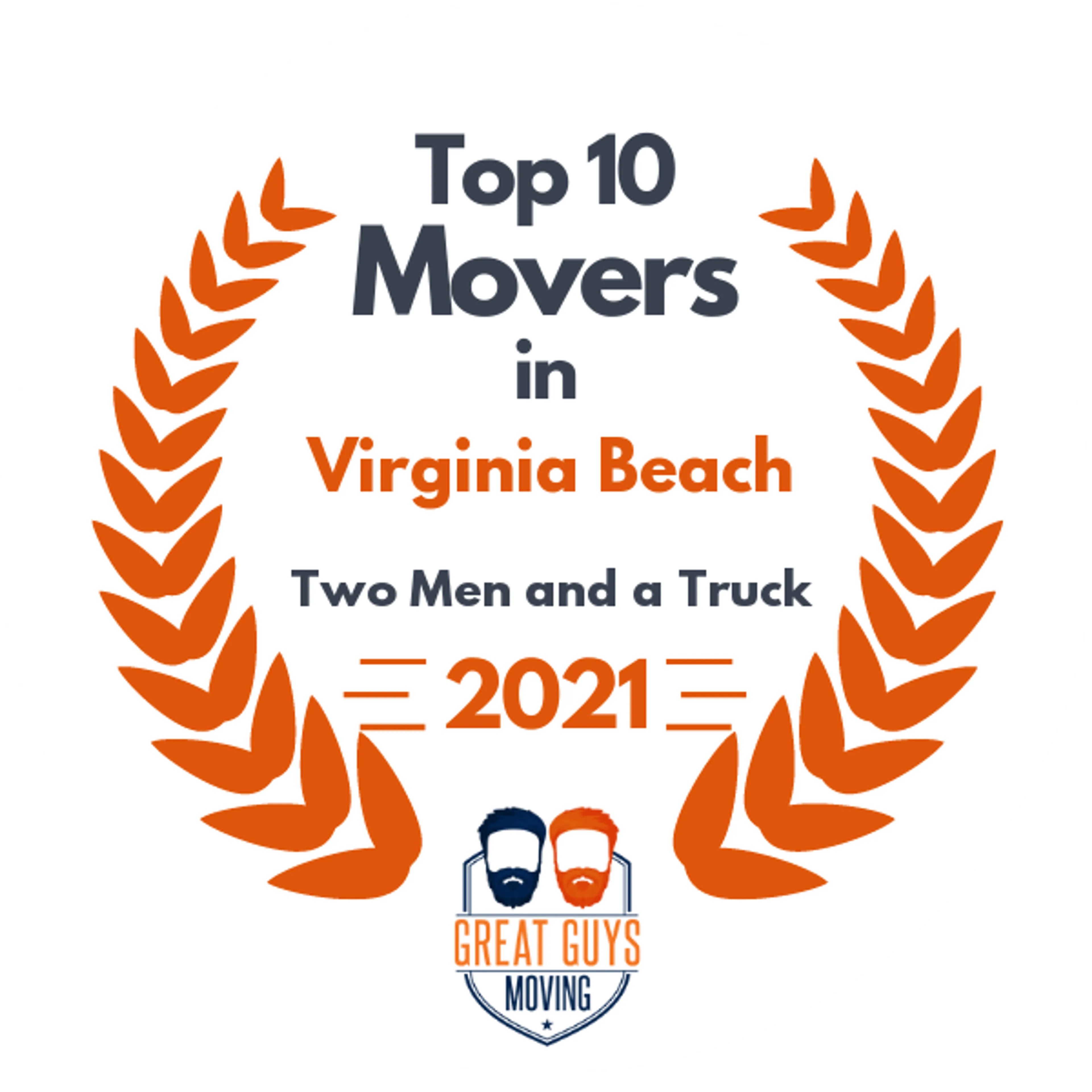 Top 10 Movers in Virginia Beach, VA 2021 award