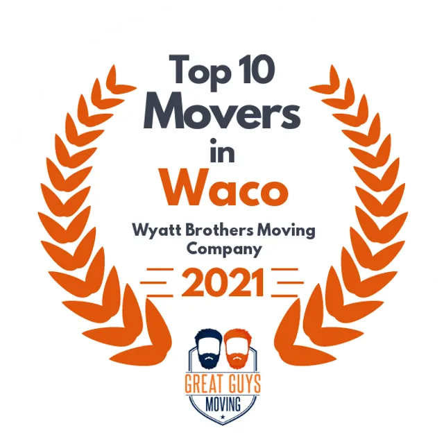 Top 10 Movers in Waco, TX 2021 award