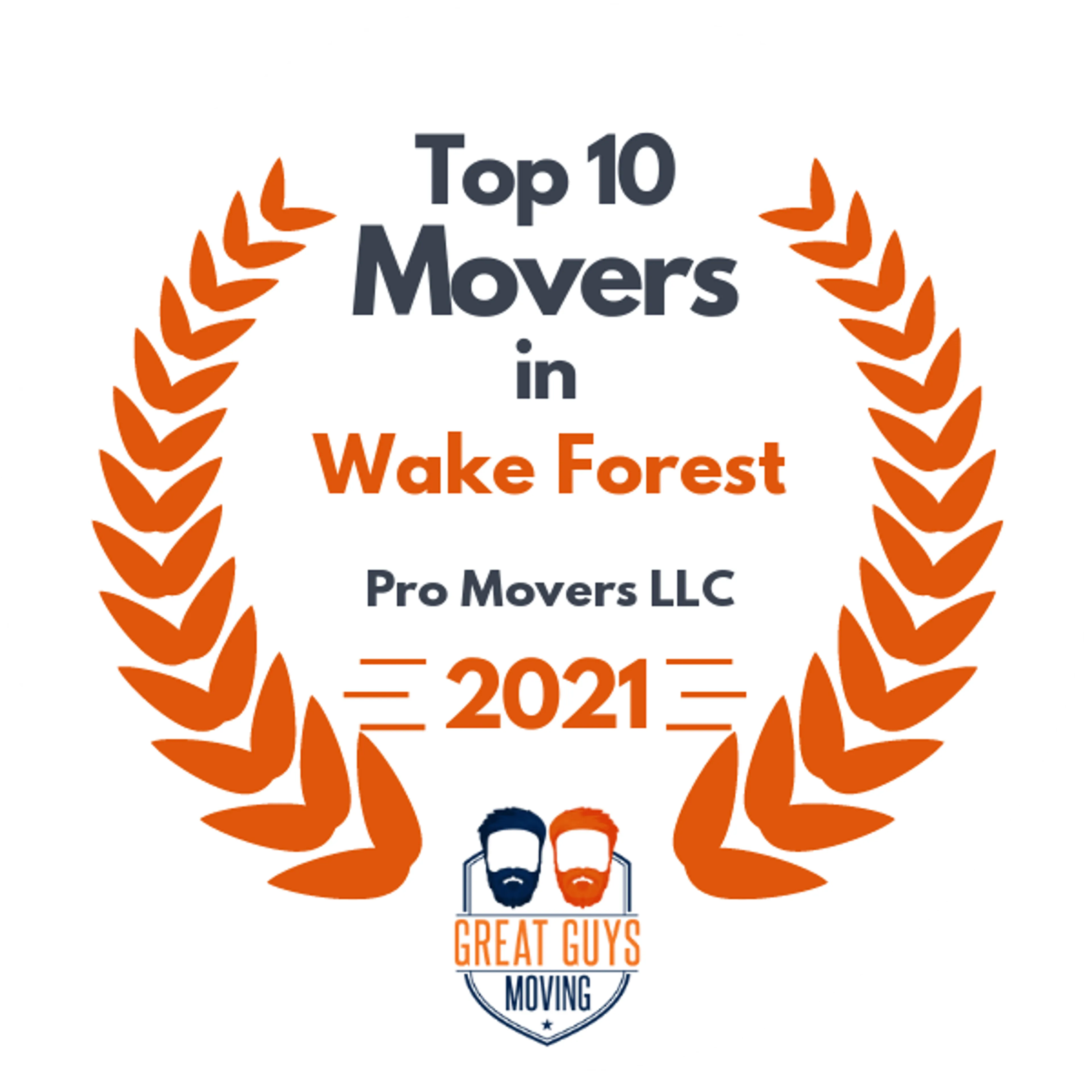 Top 10 Movers in Raleigh, NC 2021 award