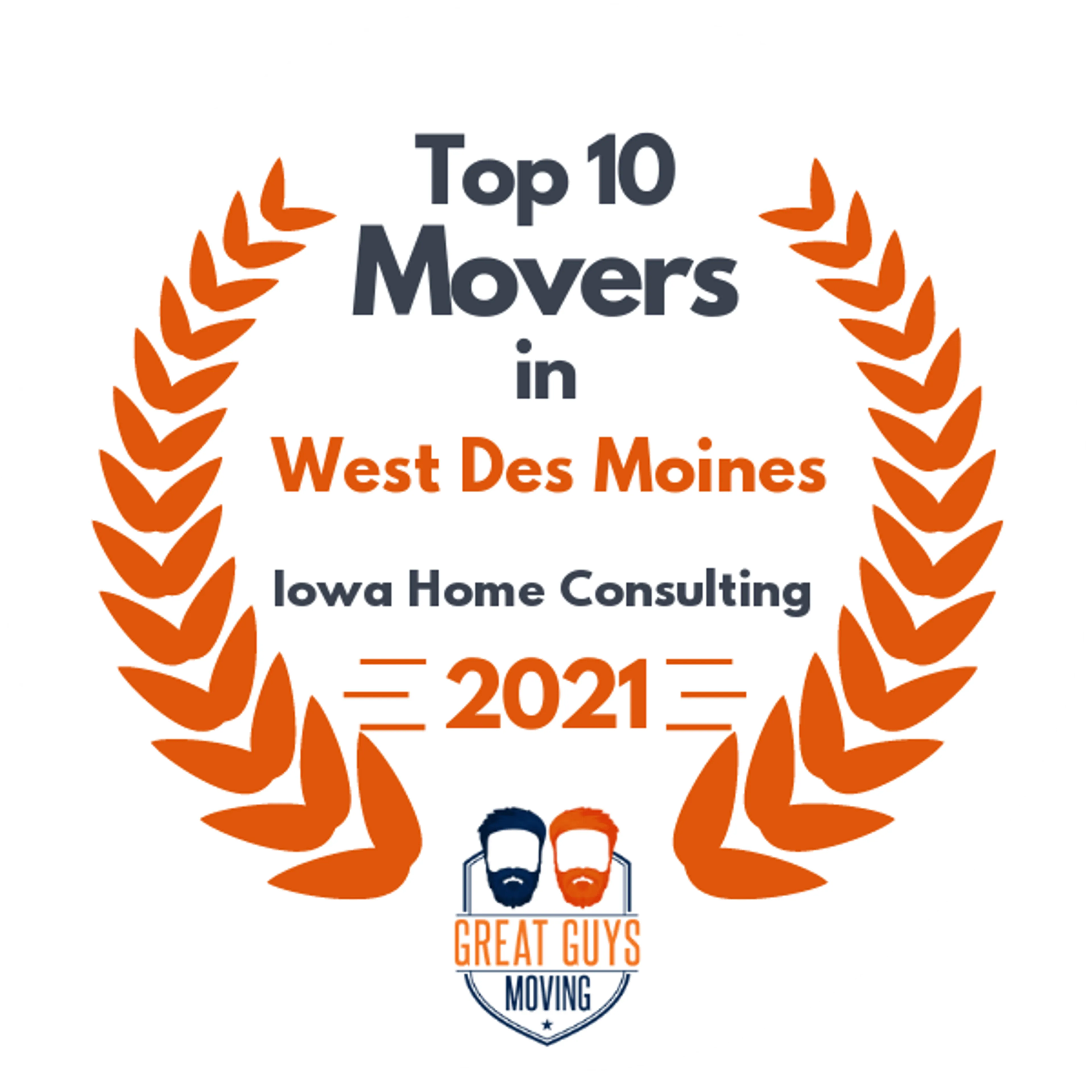 Top 10 Movers in Des Moines, IA 2021 award