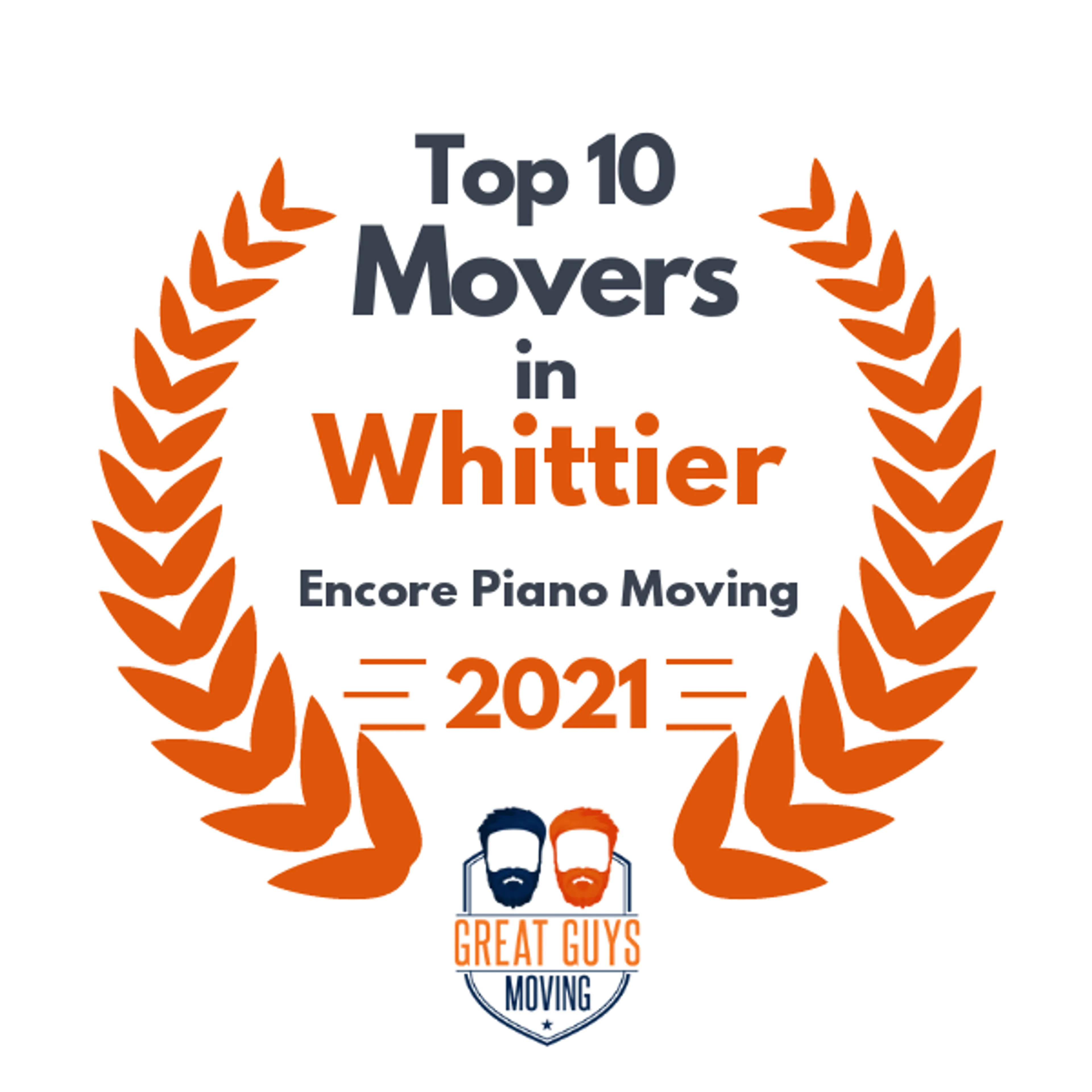 Top 10 Movers in Long Beach, CA 2021 award