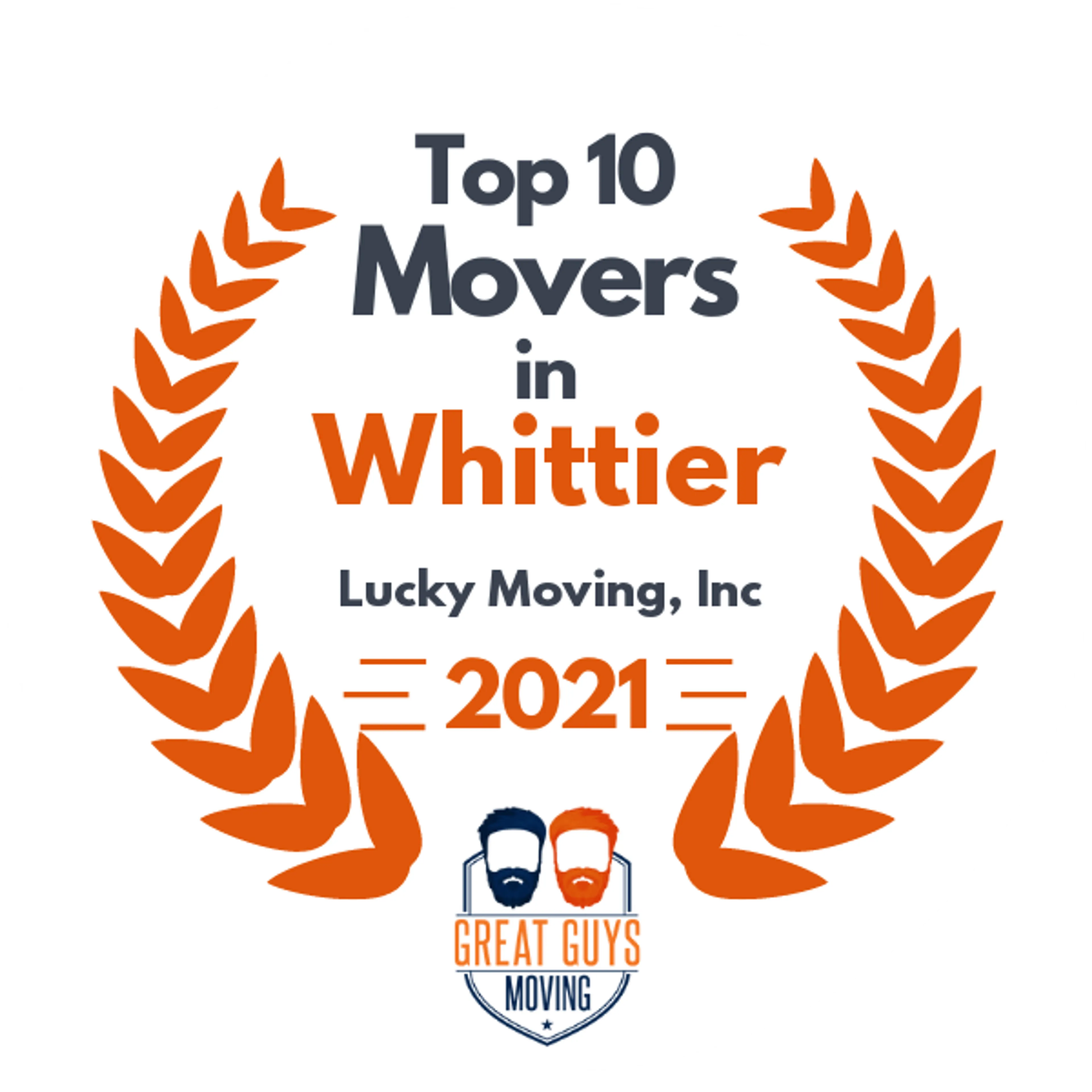 Top 10 Movers in Pomona, CA 2021 award