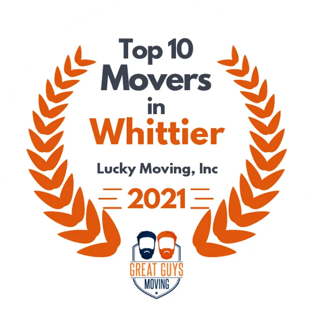 Top 10 Movers in Pomona, CA 2021 award