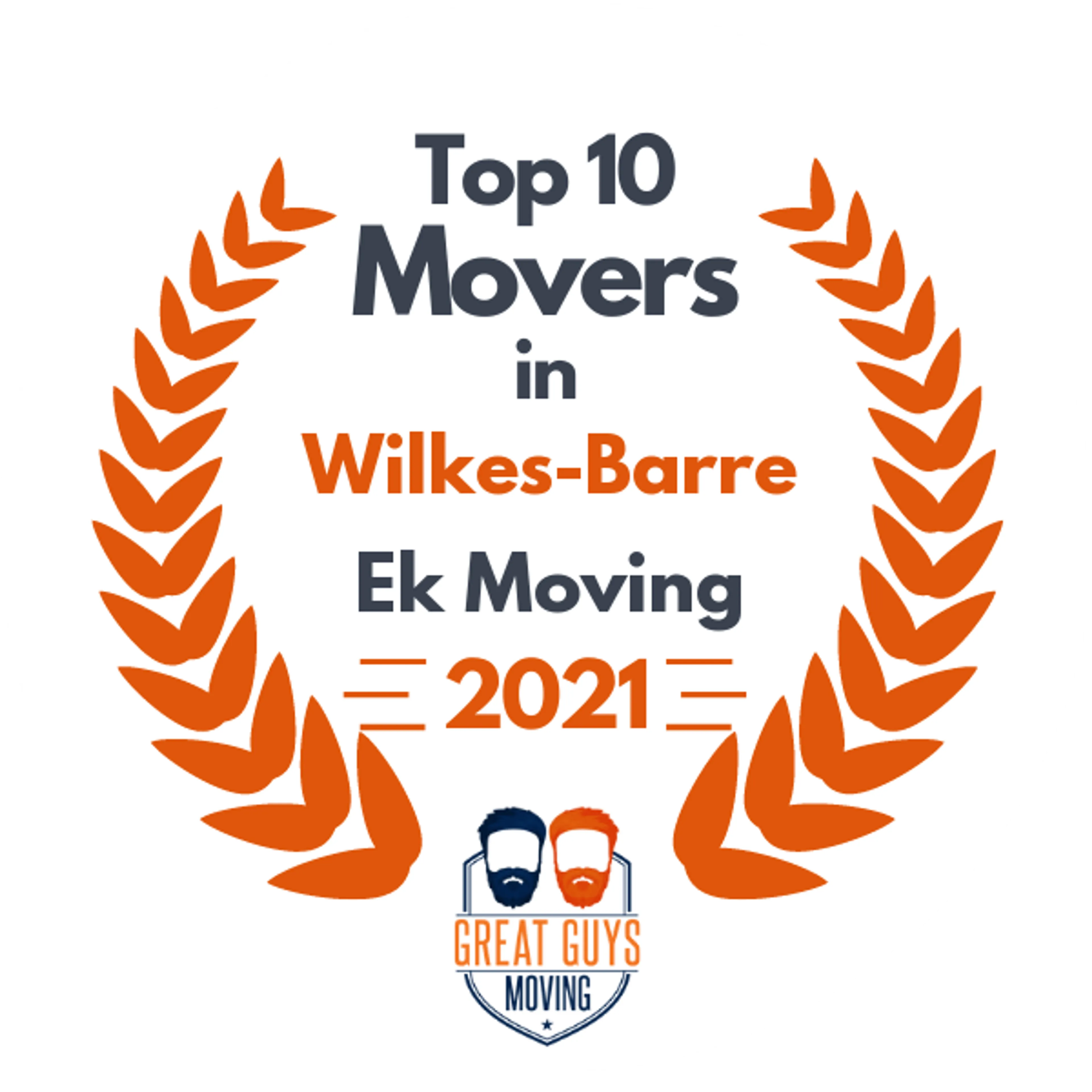 Top 10 Movers in Scranton, PA 2021 award