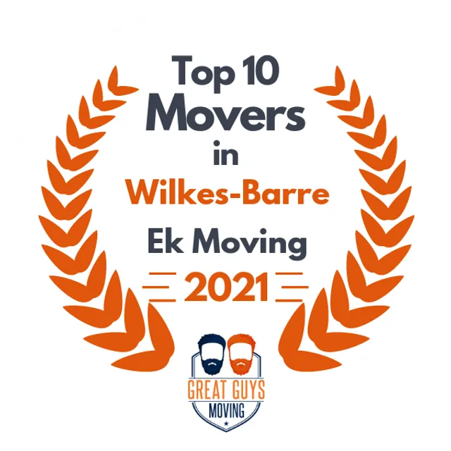 Top 10 Movers in Wilkes-Barre, PA 2021 award