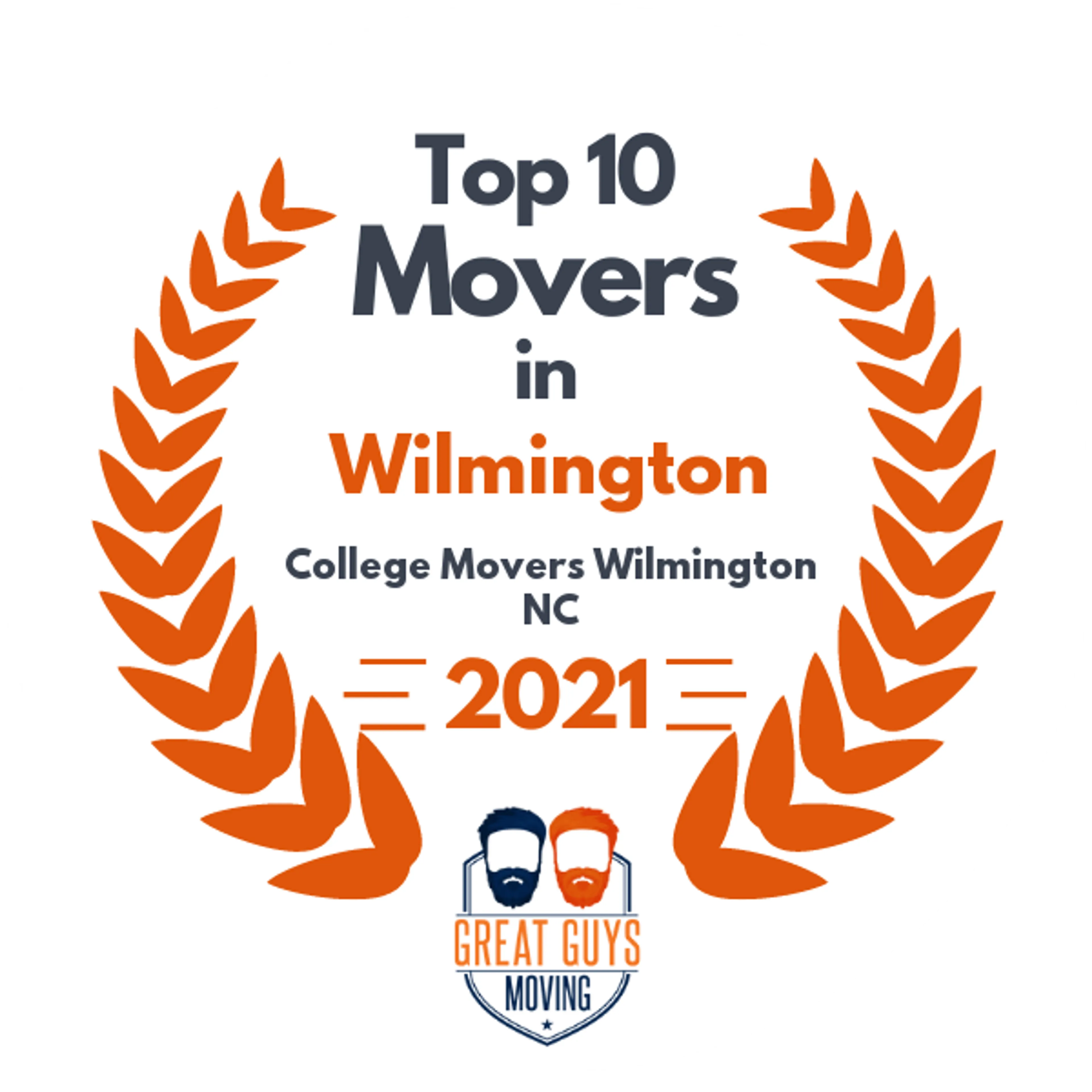 Top 10 Movers in Wilmington, NC 2021 award