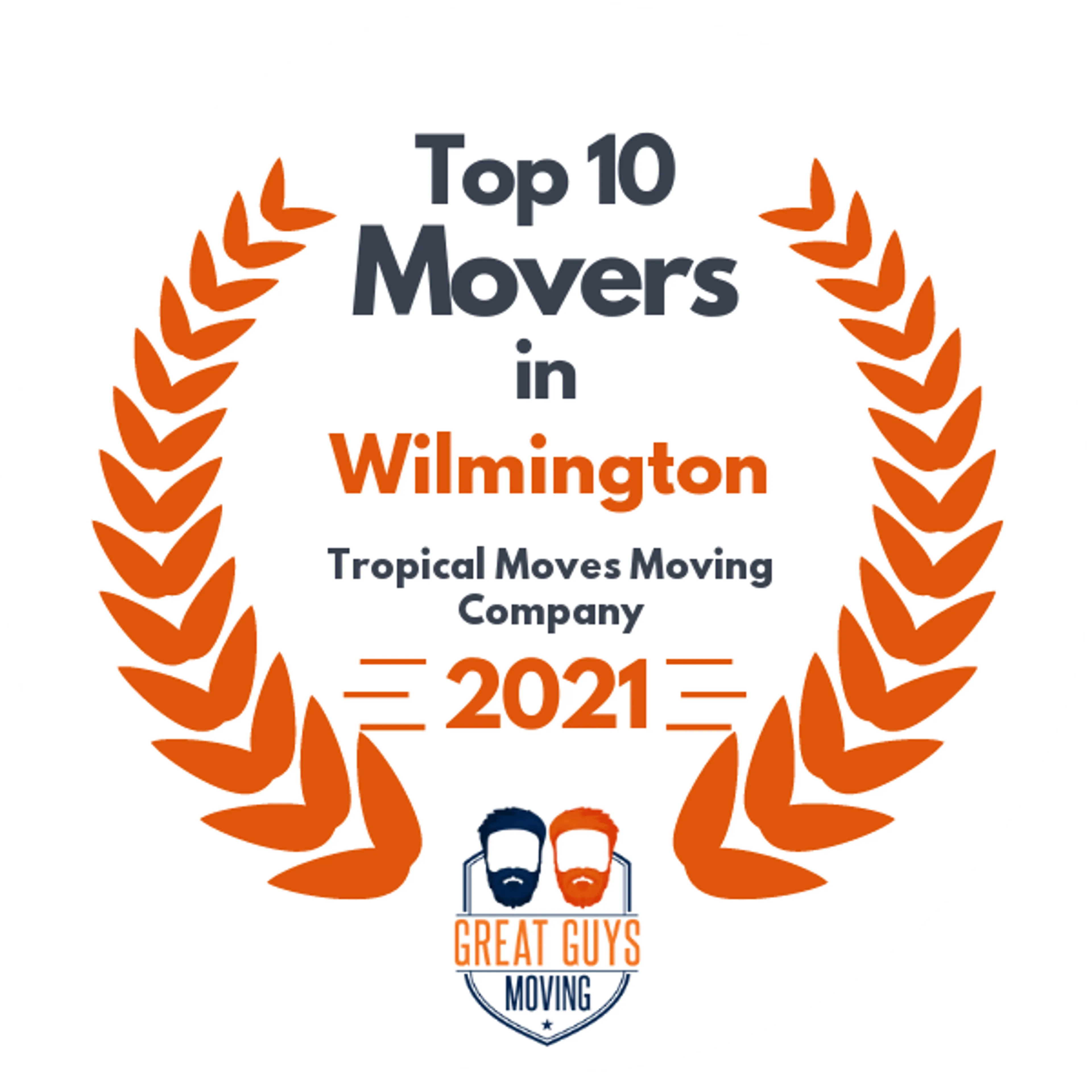 Top 10 Movers in Wilmington, NC 2021 award