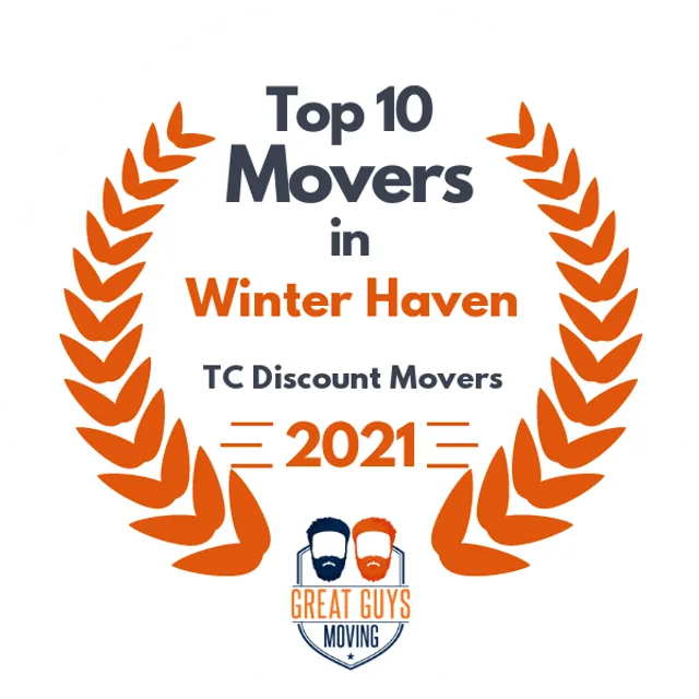 Top 10 Movers in Winter Haven, FL 2021 award