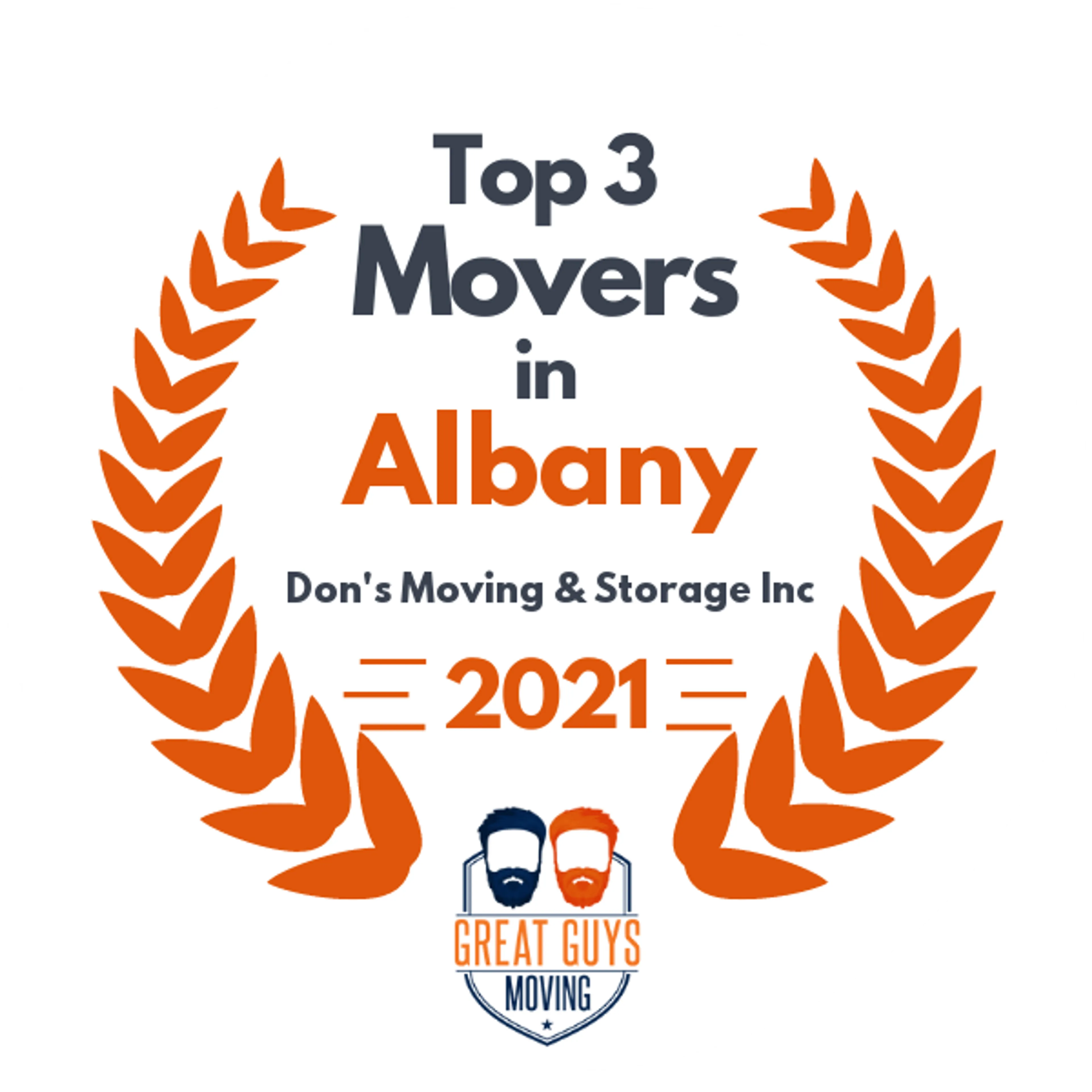 Top 3 Movers in Albany, NY 2021 award