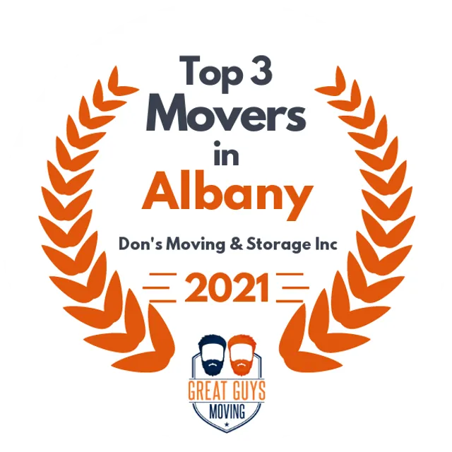 Top 3 Movers in Albany, NY 2021 award