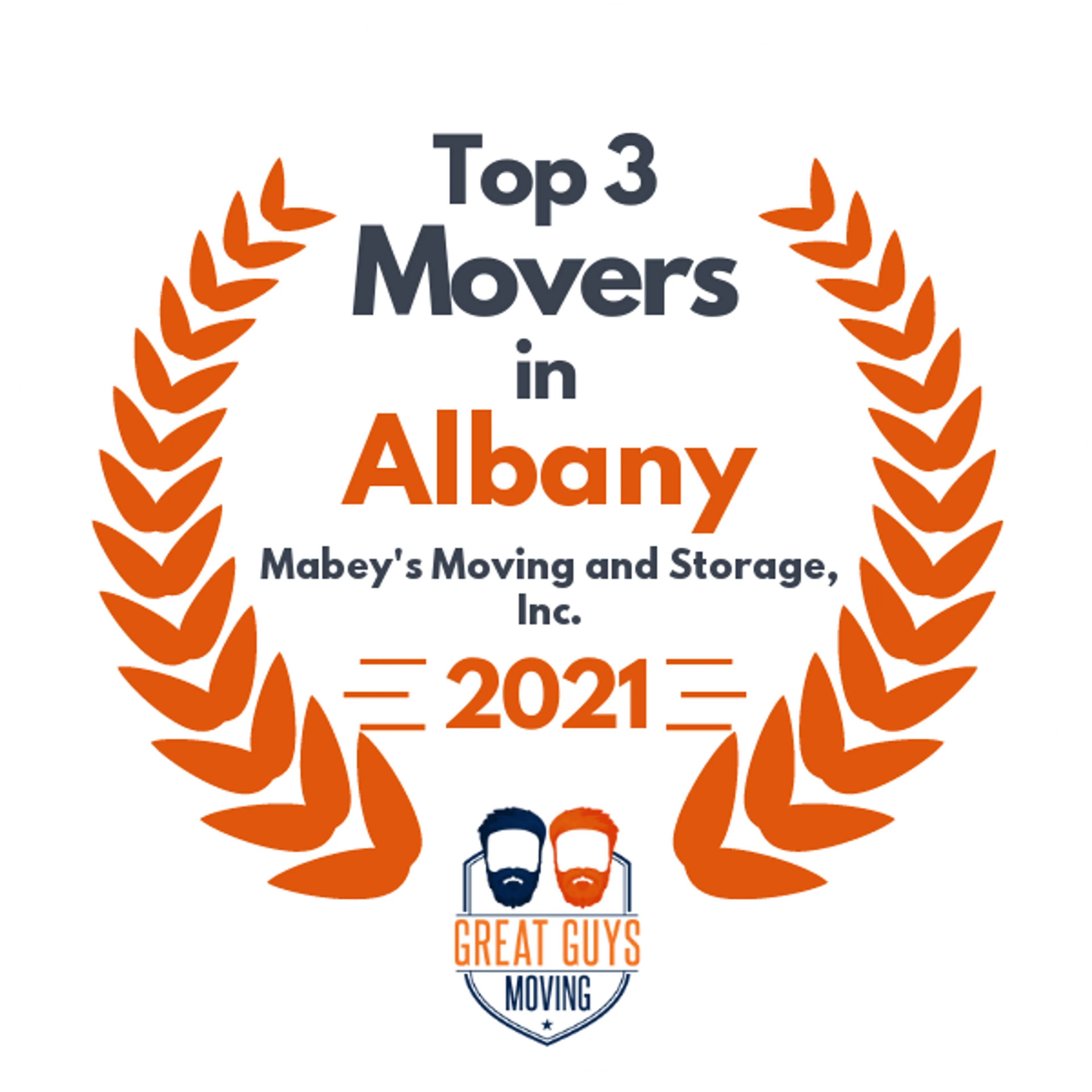 Top 3 Movers in Albany, NY 2021 award