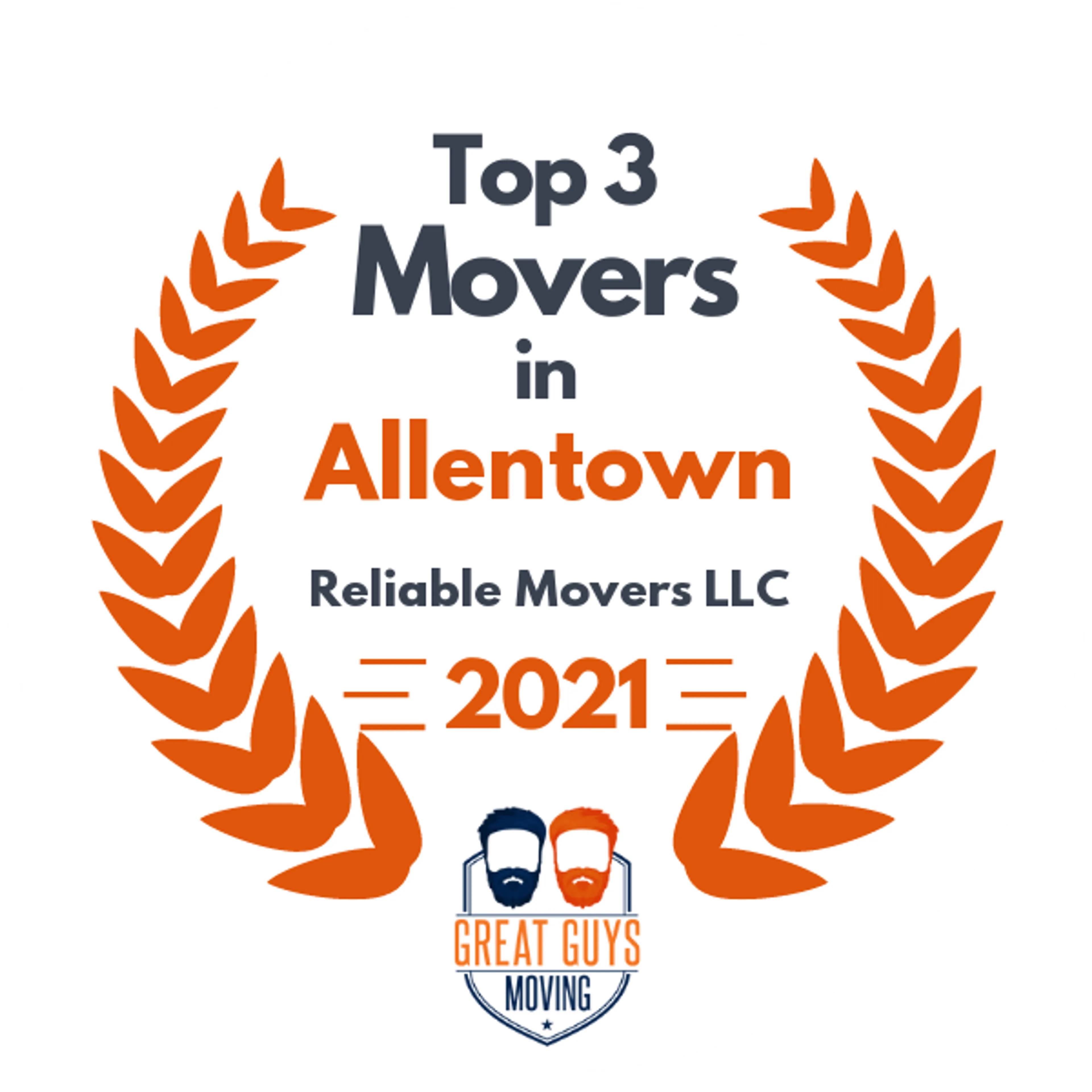 Top 3 Movers in Allentown, PA 2021 award