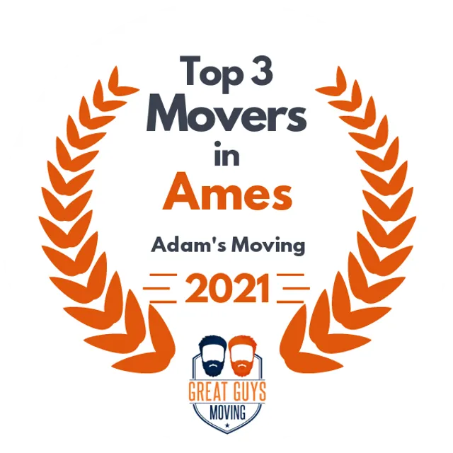 Top 3 Movers in West Des Moines, IA 2021 award