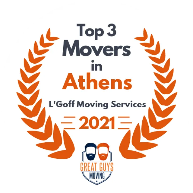 Top 3 Movers in Athens, GA 2021 award