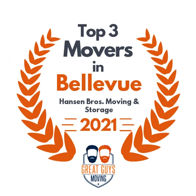 Top 3 Movers in Bellevue, WA 2021 award