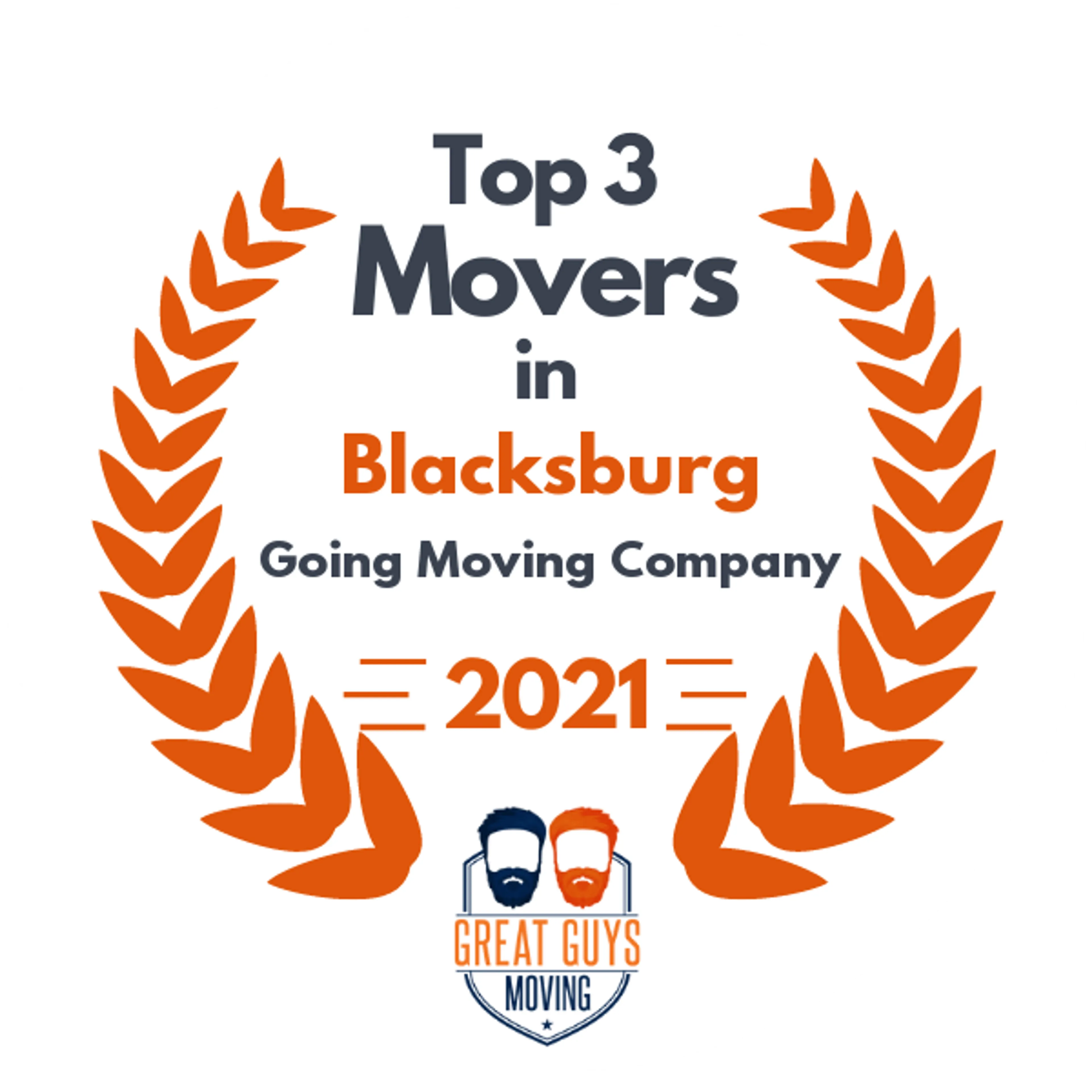 Top 3 Movers in Roanoke, VA 2021 award
