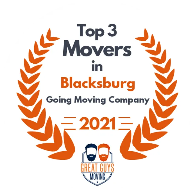 Top 3 Movers in Roanoke, VA 2021 award