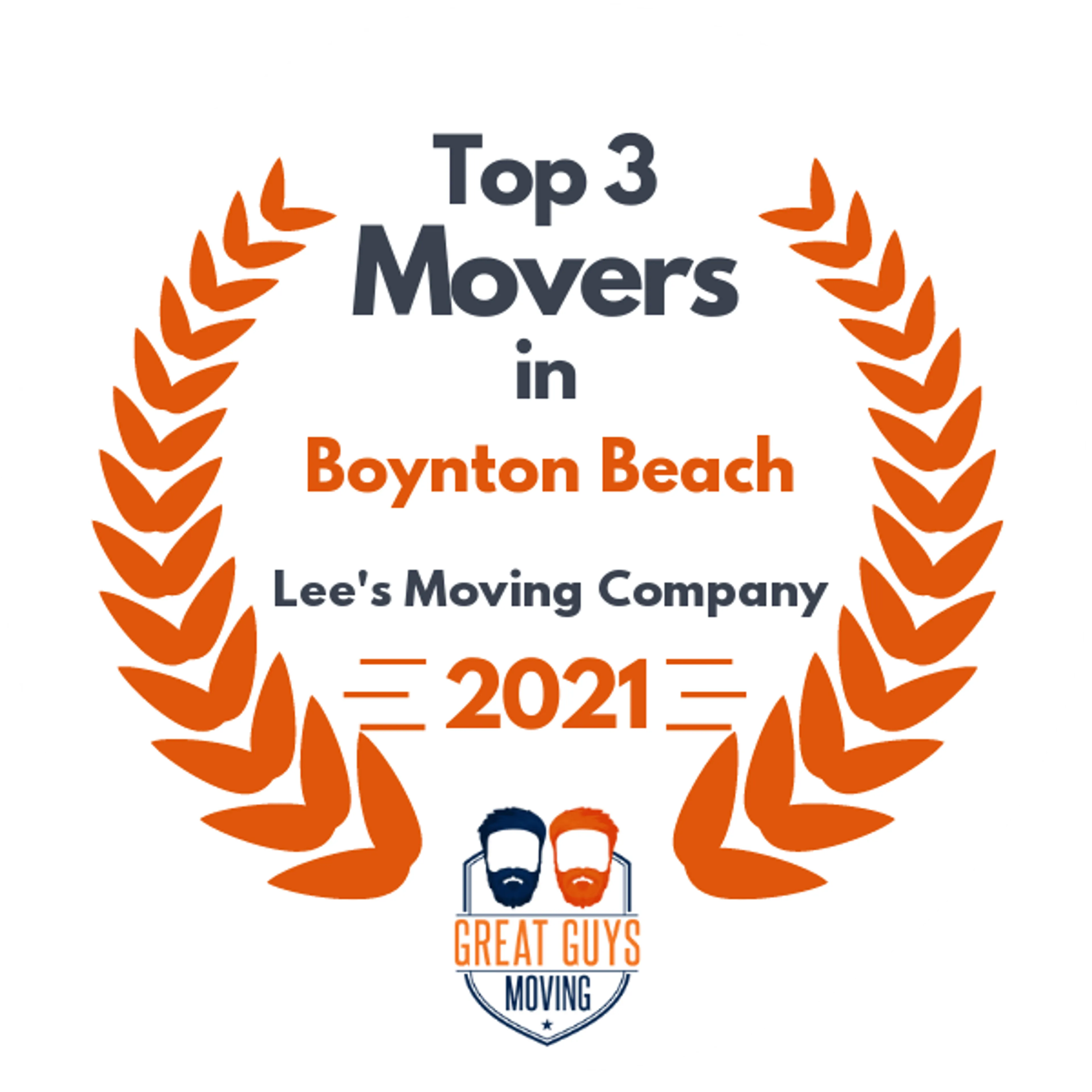 Top 3 Movers in Fort Lauderdale, FL 2021 award