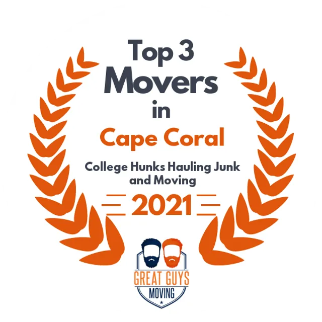 Top 3 Movers in Cape Coral, FL 2021 award