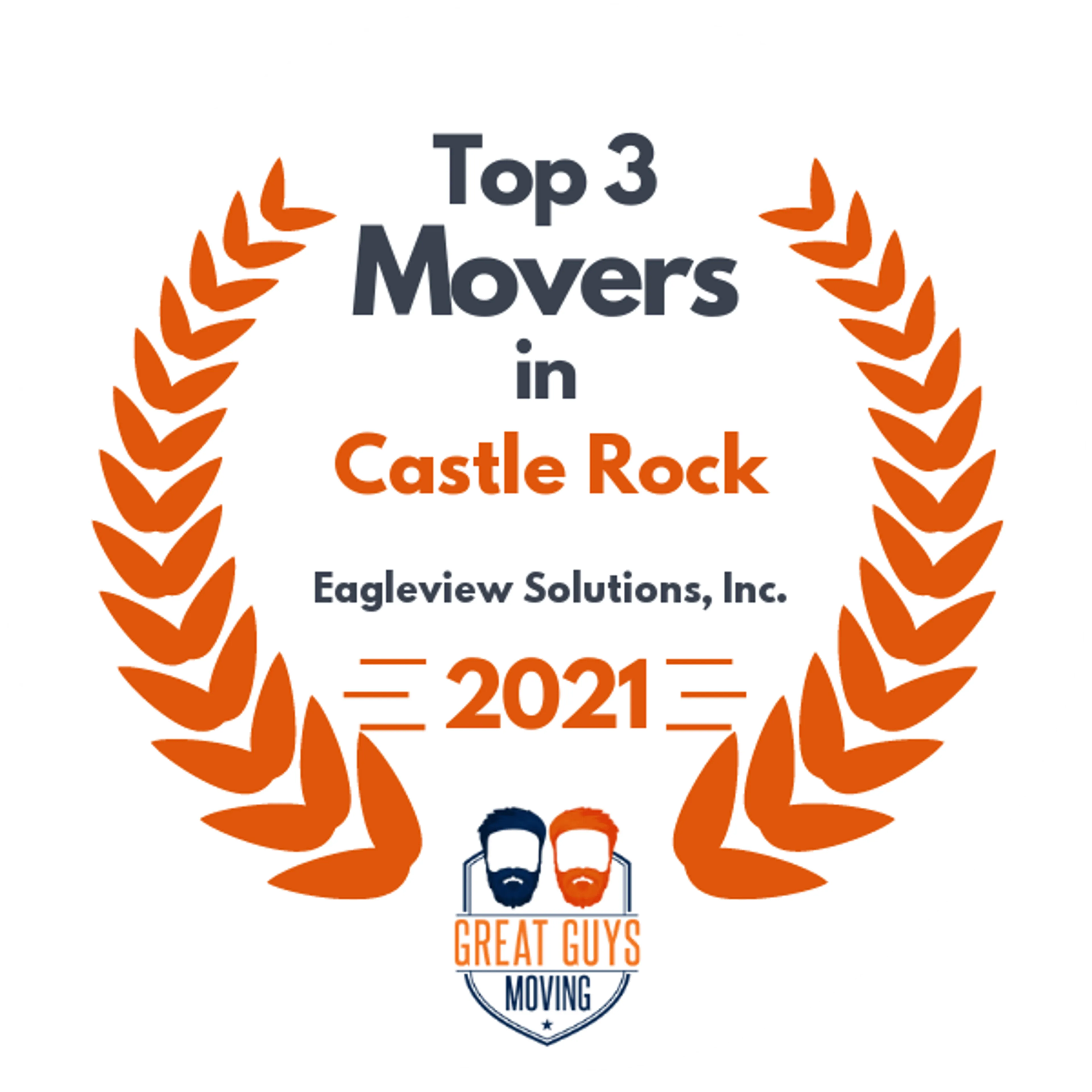 Top 3 Movers in Castle Rock, CO 2021 award