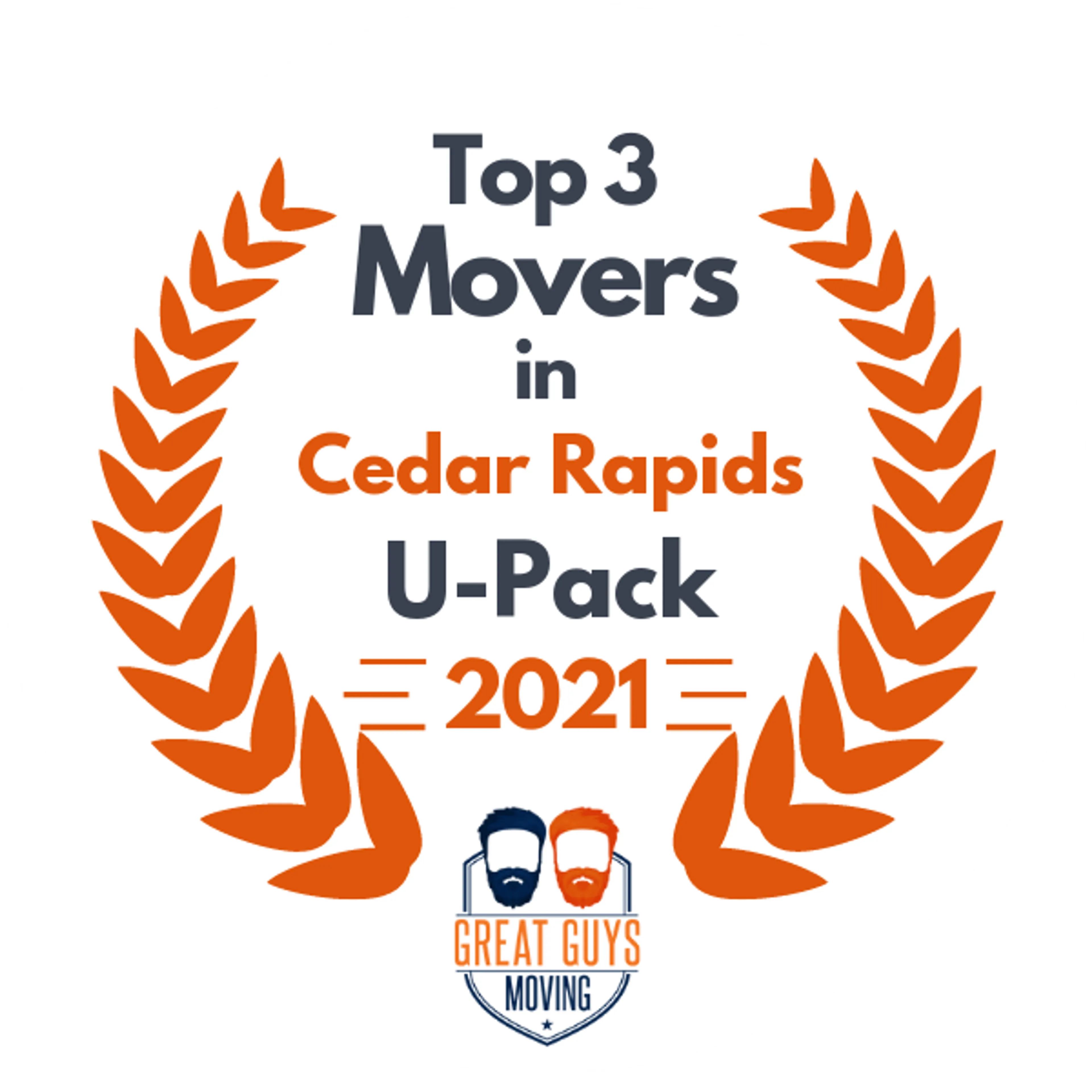 Top 3 Movers in Cedar Rapids, IA 2021 award