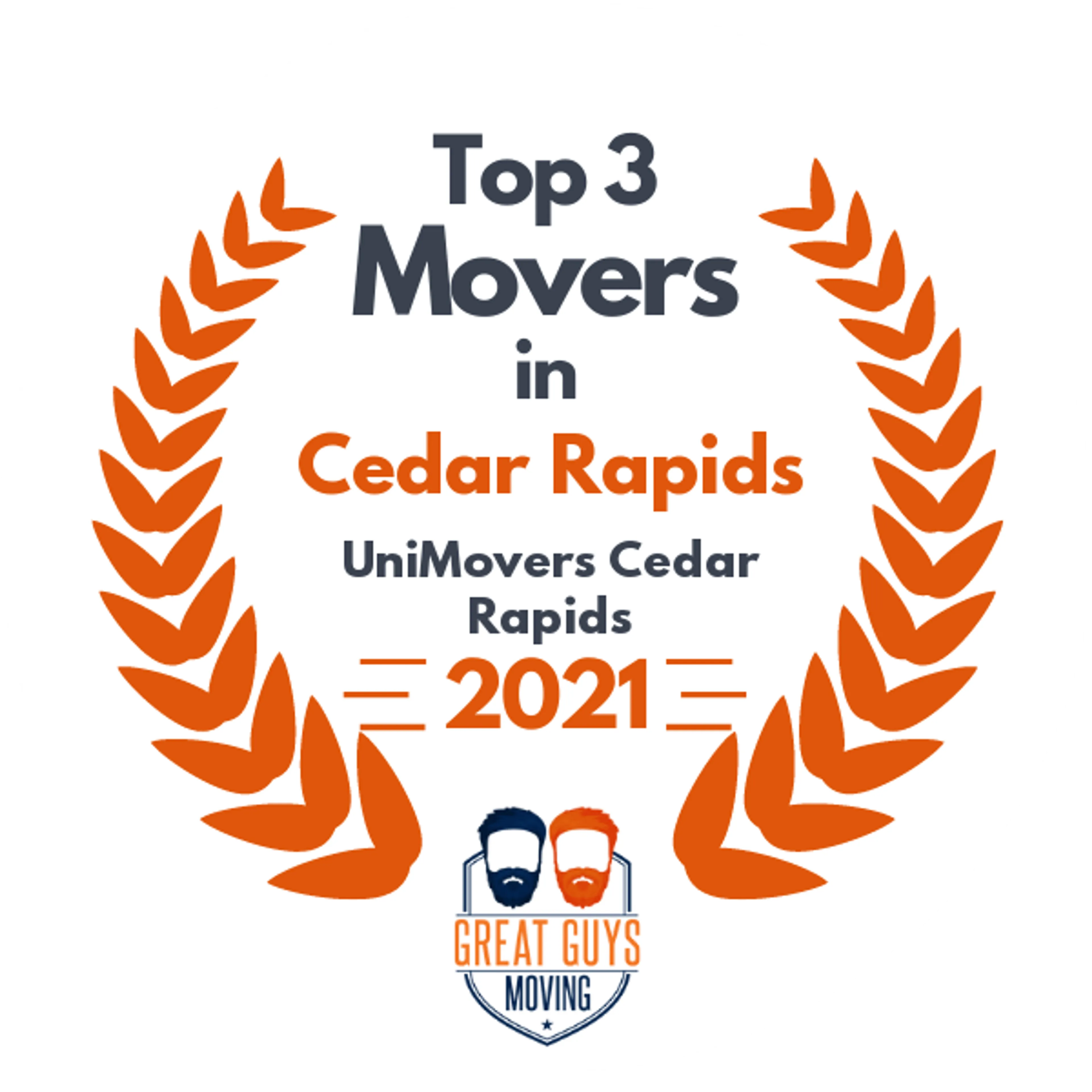 Top 3 Movers in Cedar Rapids, IA 2021 award
