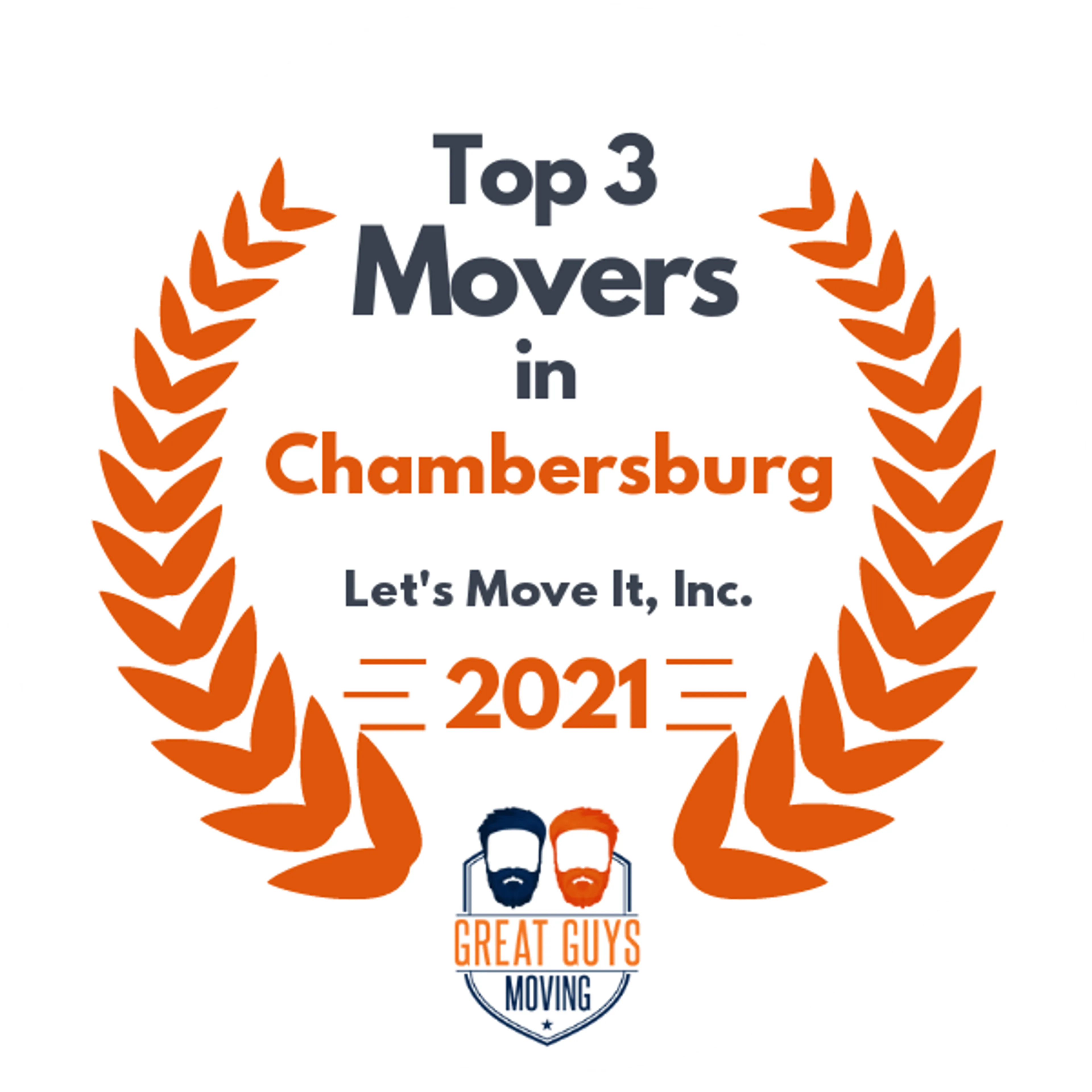 Top 3 Movers in Harrisburg, PA 2021 award