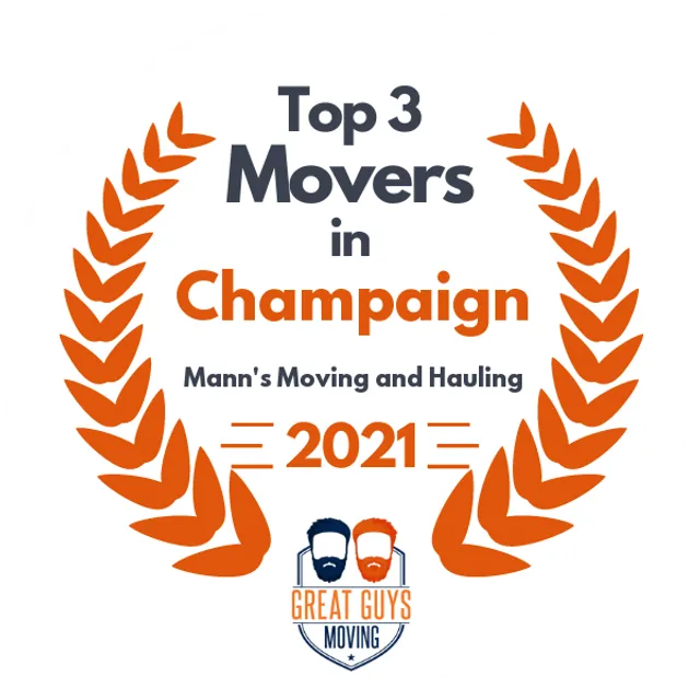 Top 3 Movers in Champaign, IL 2021 award