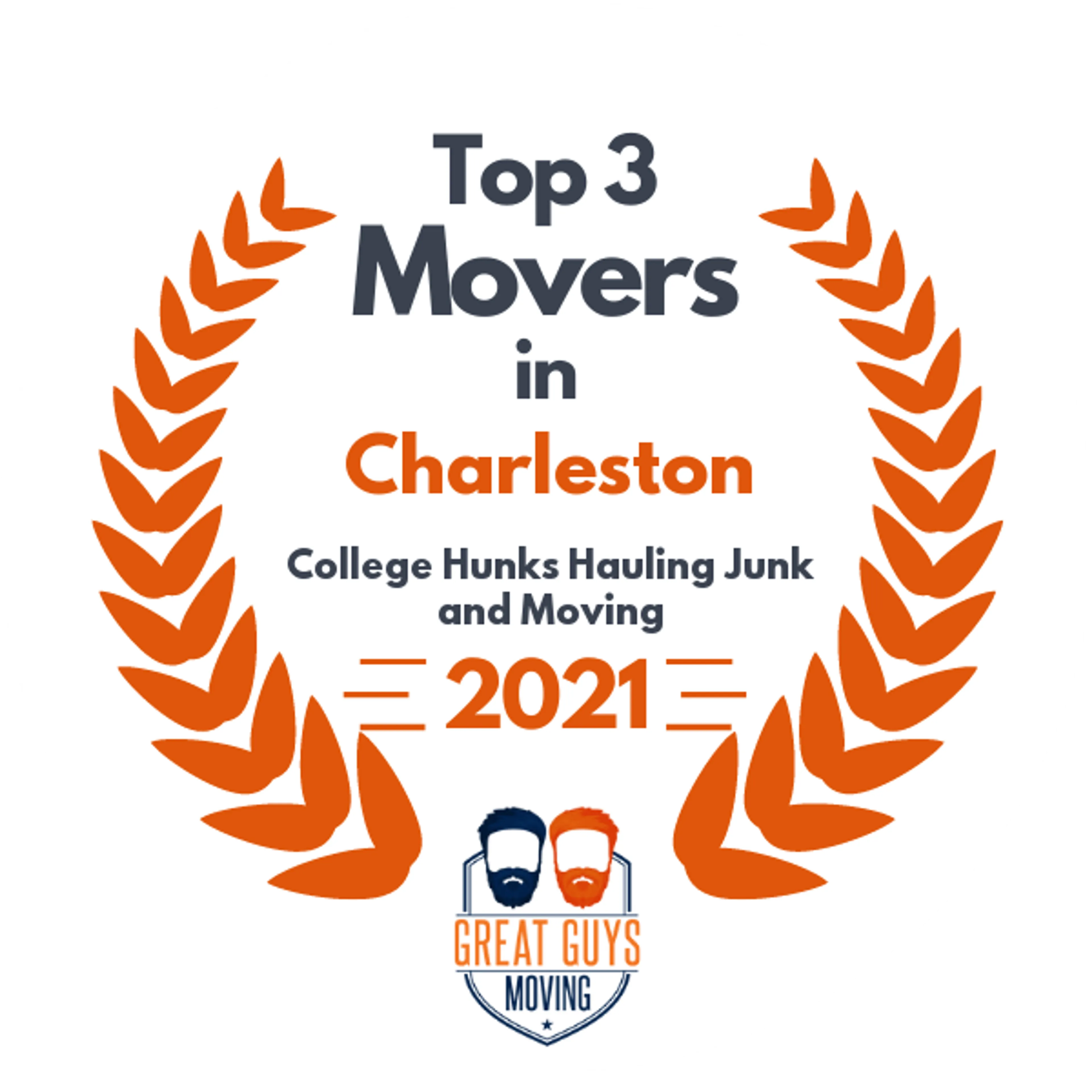 Top 3 Movers in Charleston, SC 2021 award