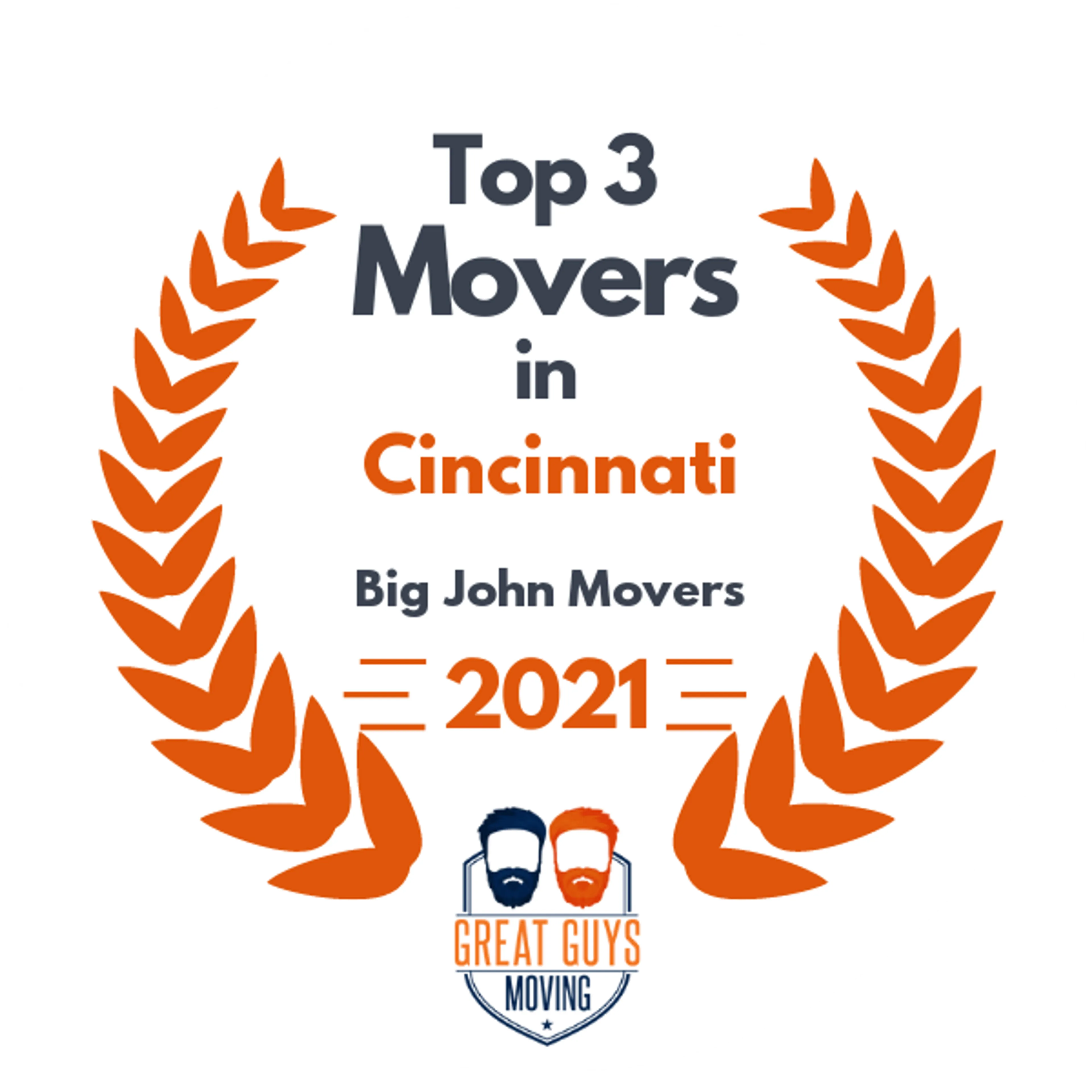 Top 3 Movers in Cincinnati, OH 2021 award