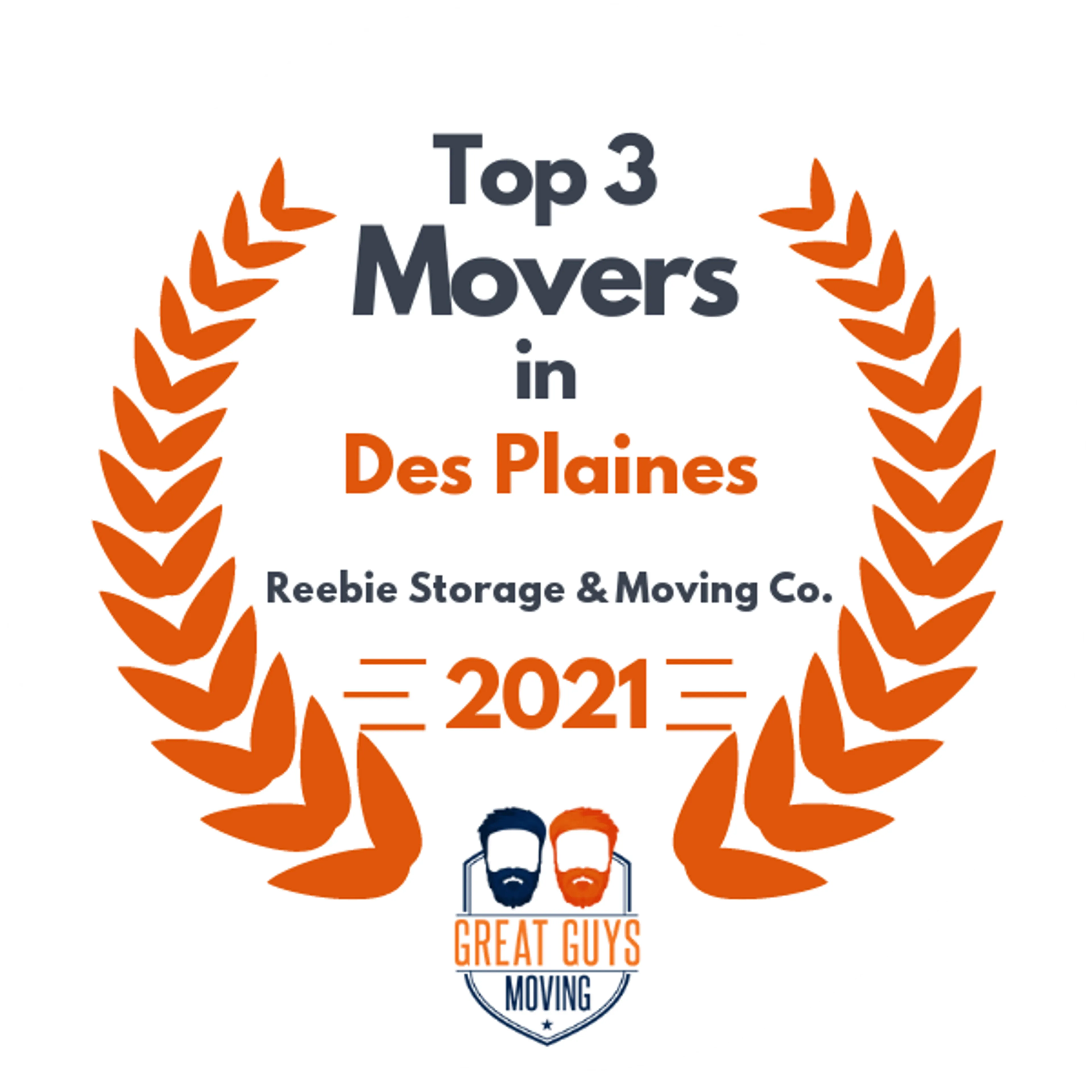 Top 3 Movers in Naperville, IL 2021 award
