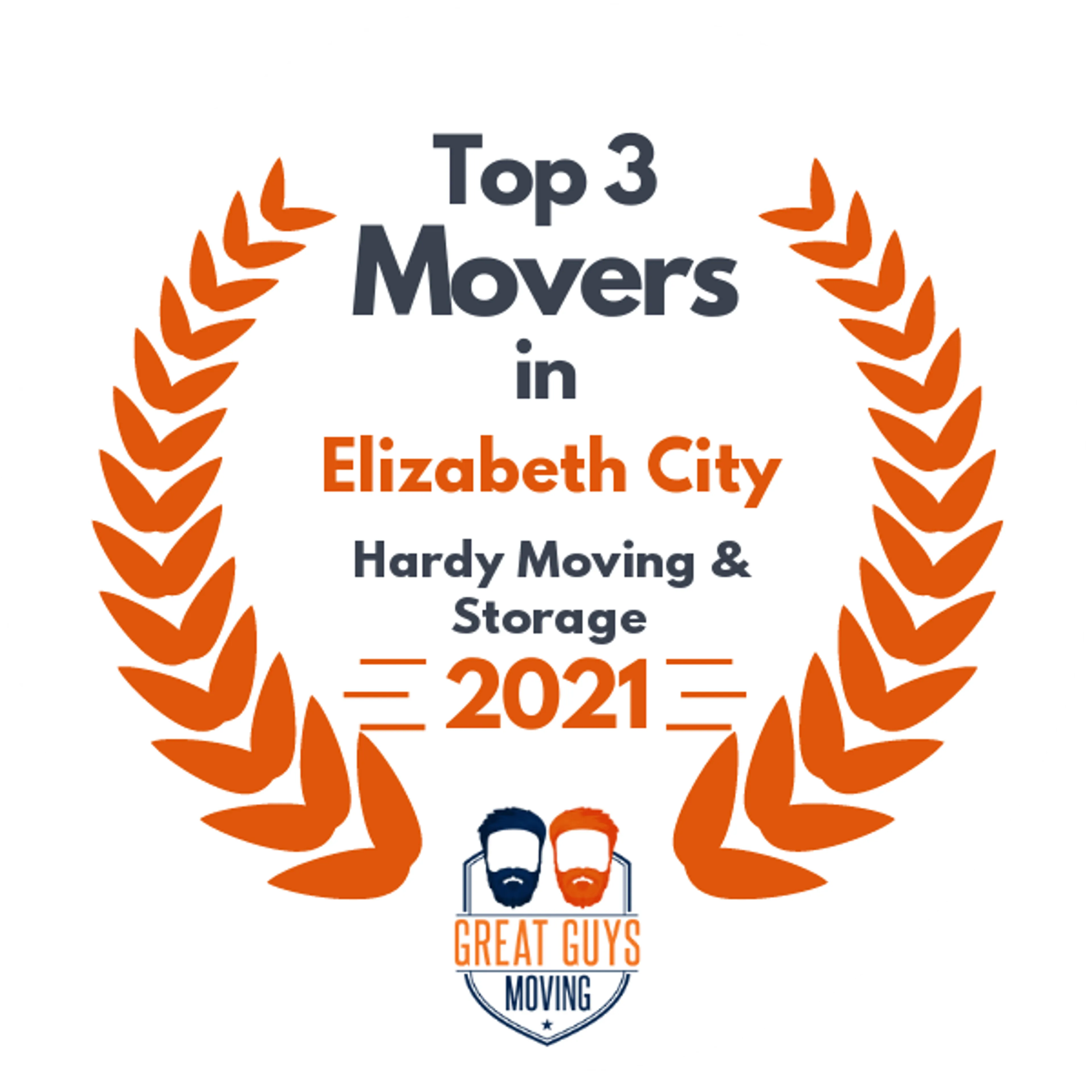 Top 3 Movers in Elizabeth City, NC 2021 award