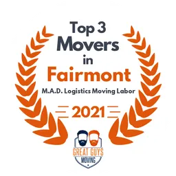 top 3 ranked movers in fairmont 2021 mad logistics moving labor image