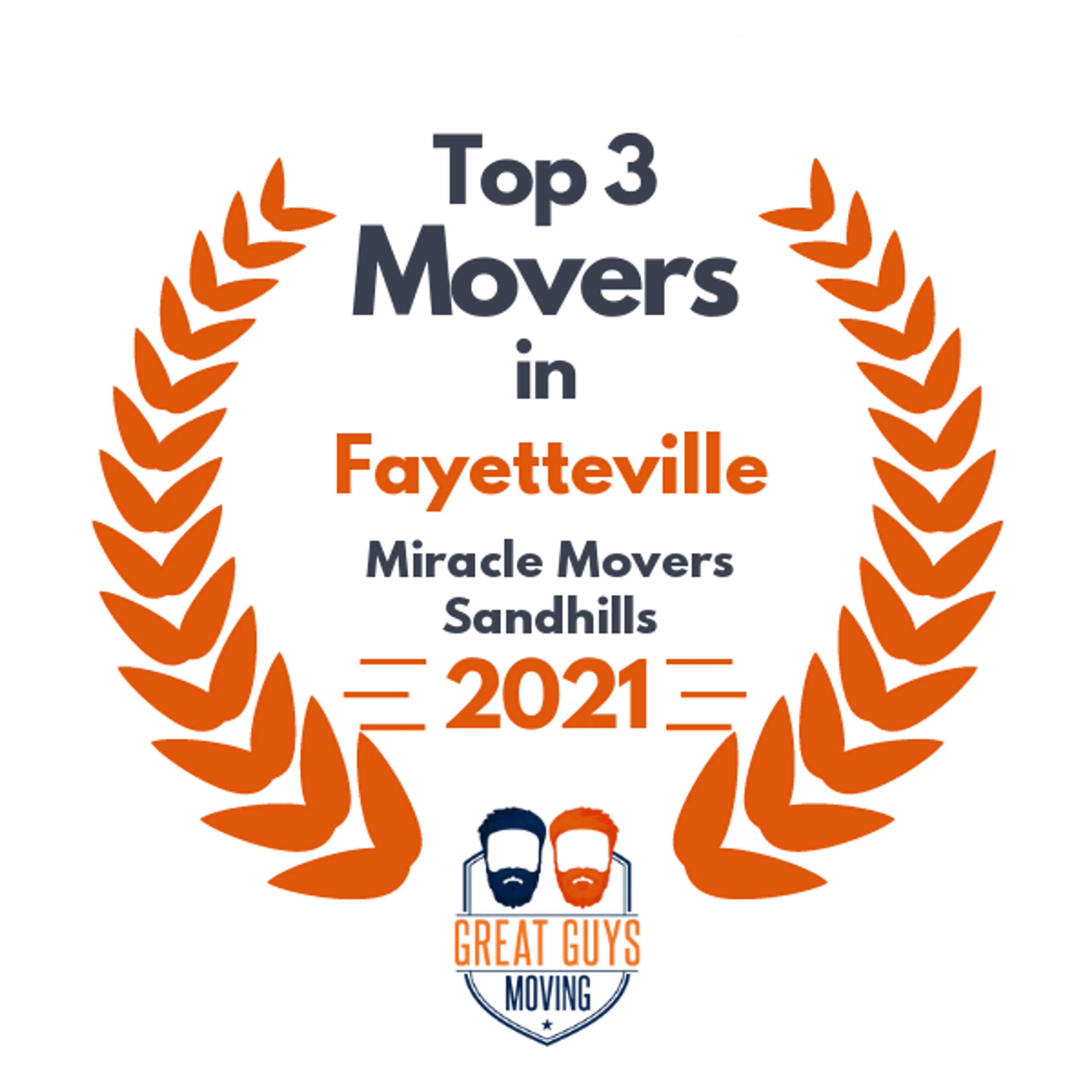 Top 3 Movers in Fayetteville, NC 2021 award