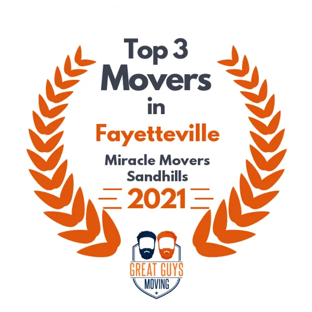 Top 3 Movers in Fayetteville, NC 2021 award