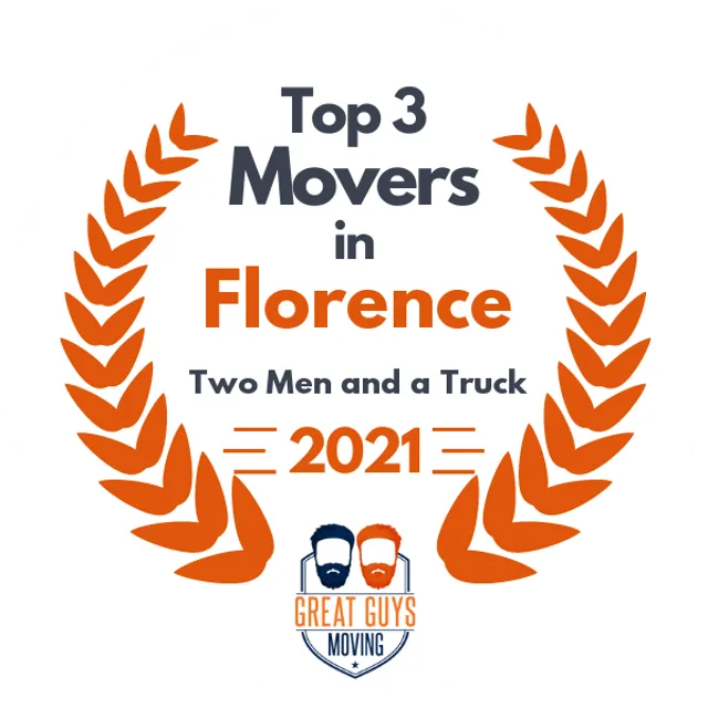 Top 3 Movers in Florence, SC 2021 award